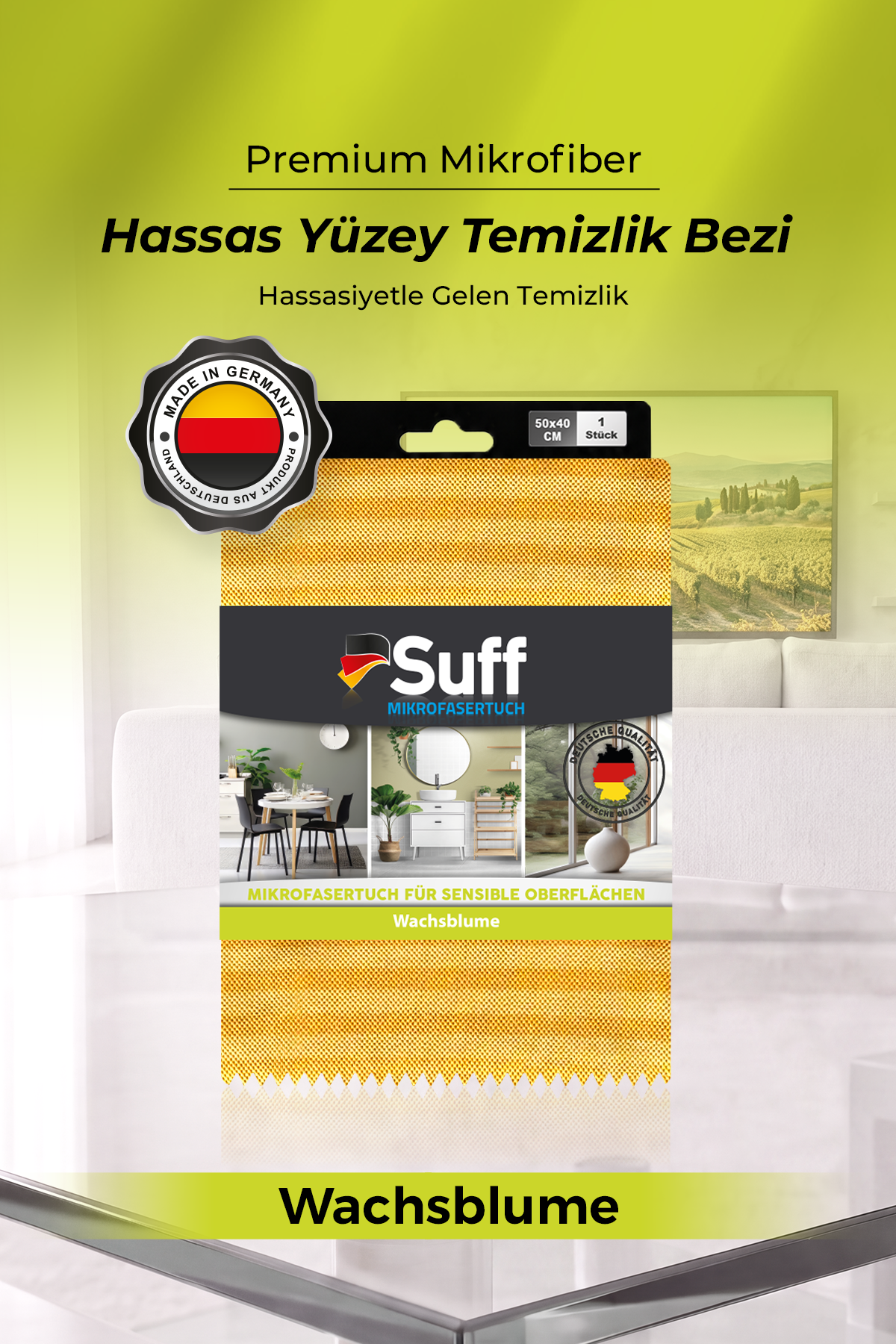 Suff Wachsblume Hassas Yüzey Bezi  50x40 