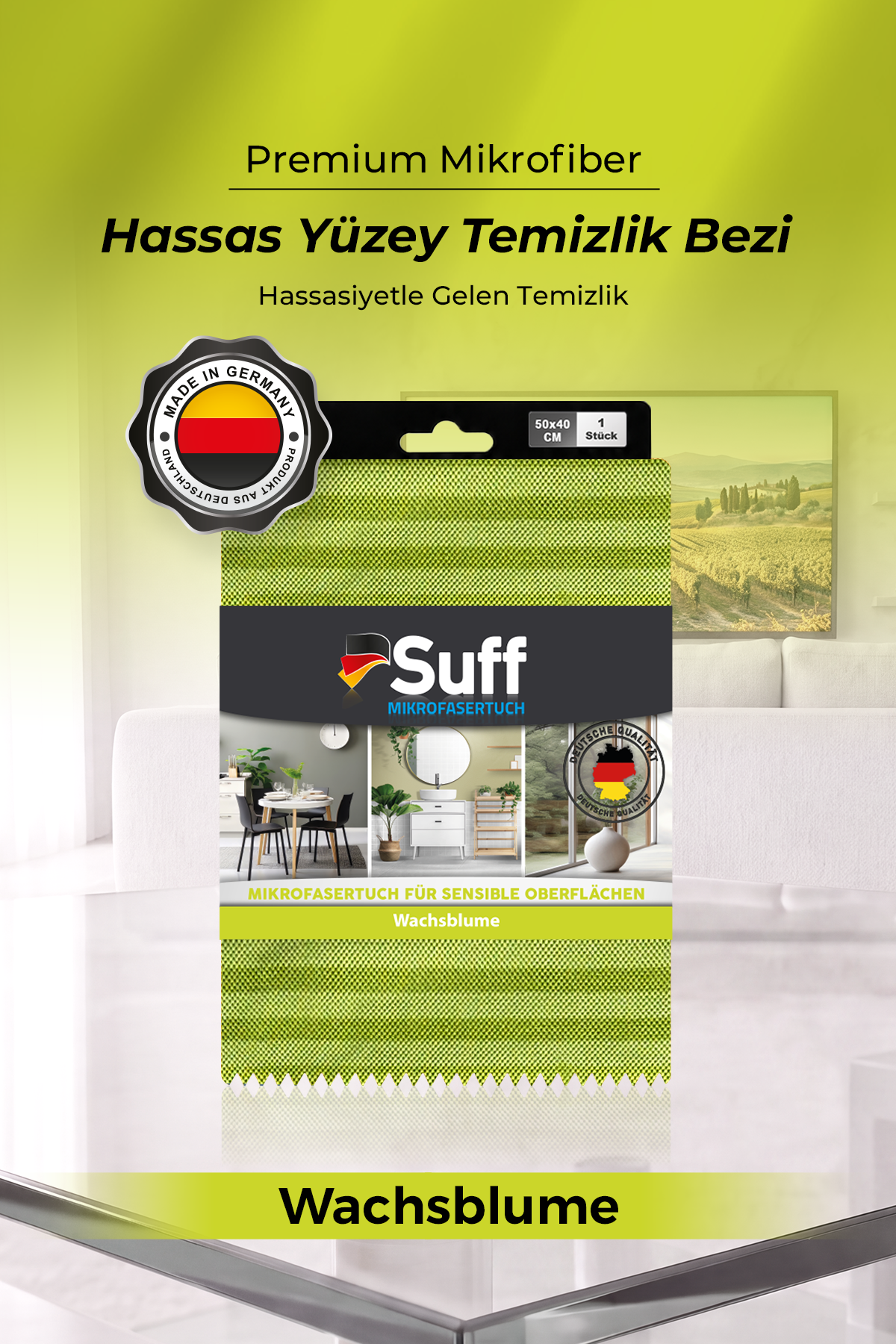 Suff Wachsblume Hassas Yüzey Bezi  50x40 