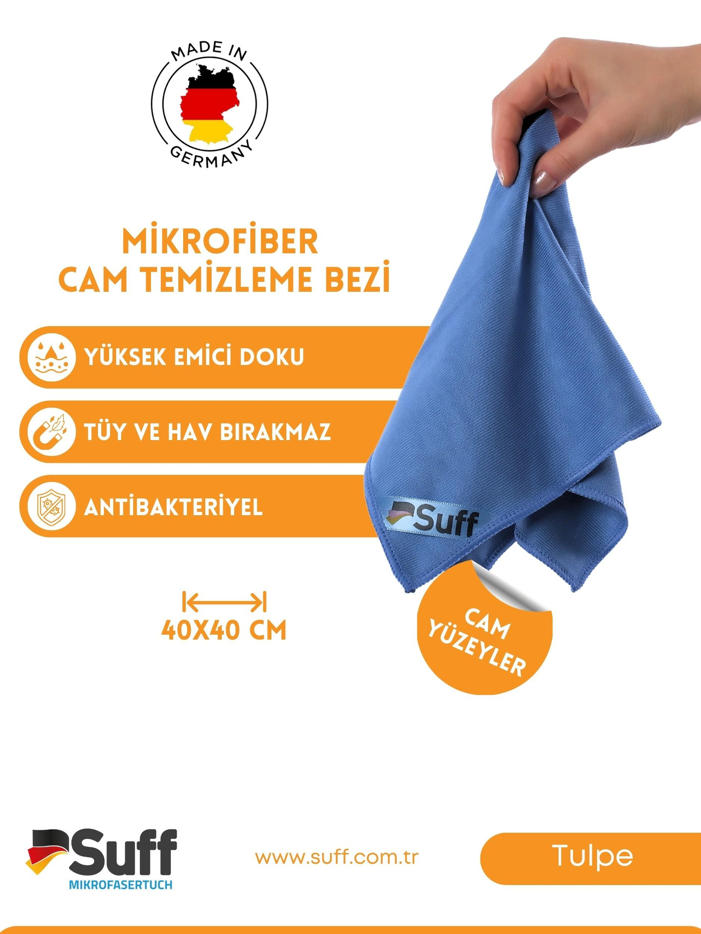 Suff Tulpe Cam Temizleme Bezi 