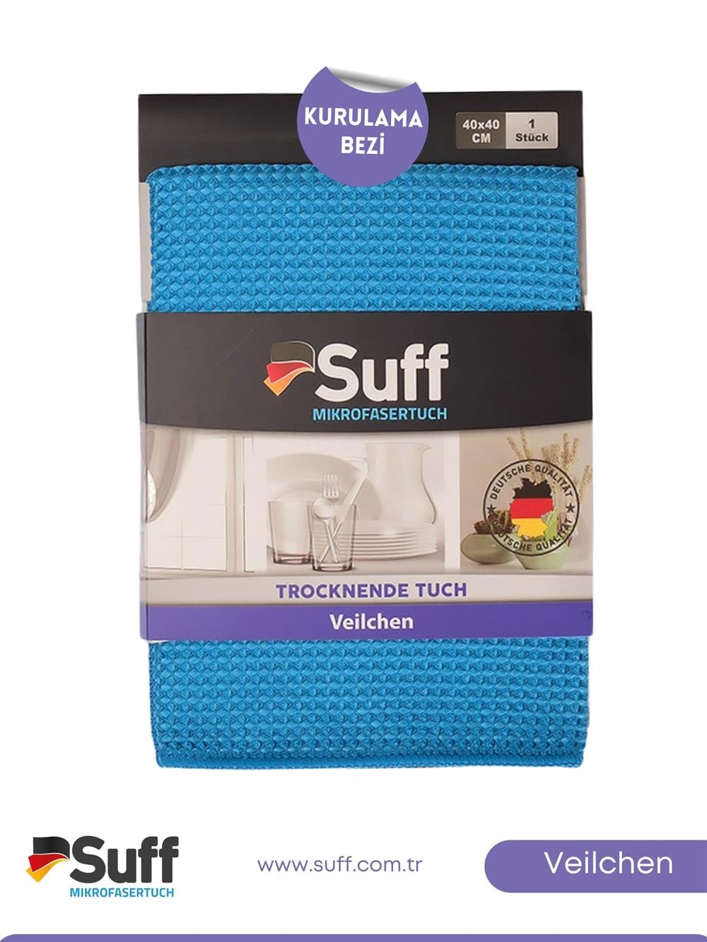 Suff Veilchen Kurulama Bezi     40x40 
