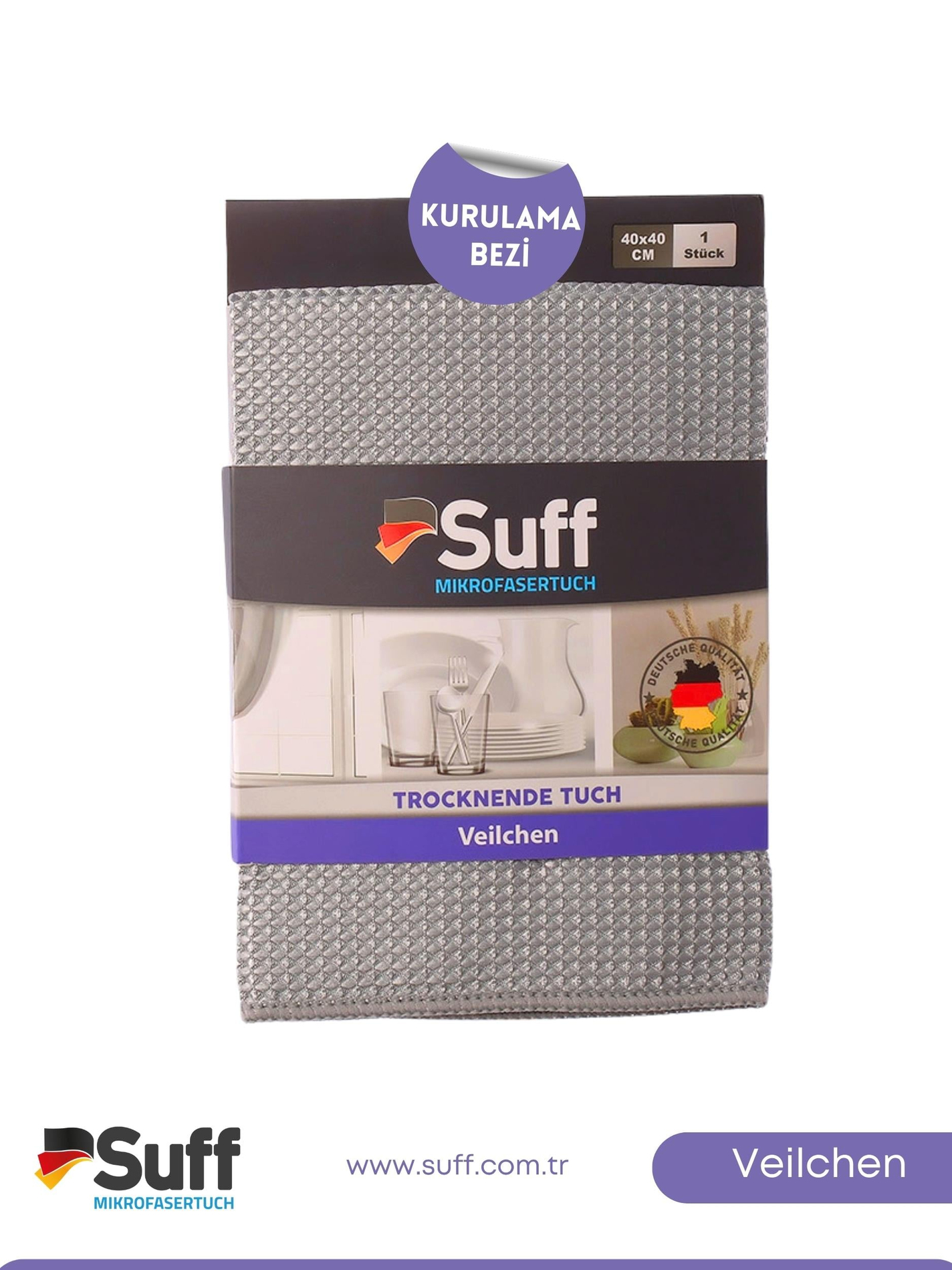 Suff Veilchen Kurulama Bezi     40x40 