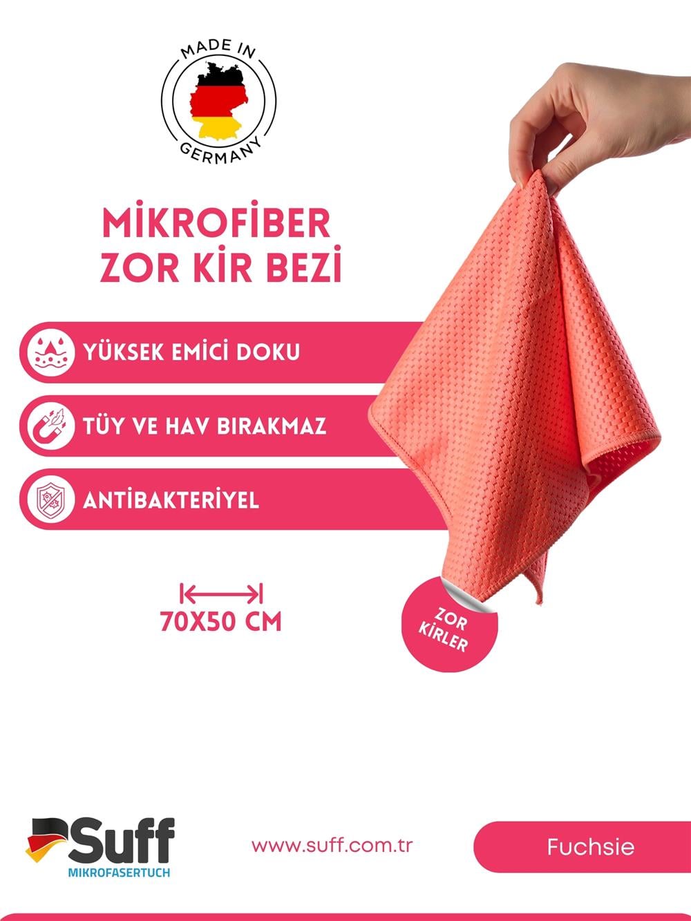 Fuchsie Zor Kir Bezi 70x50