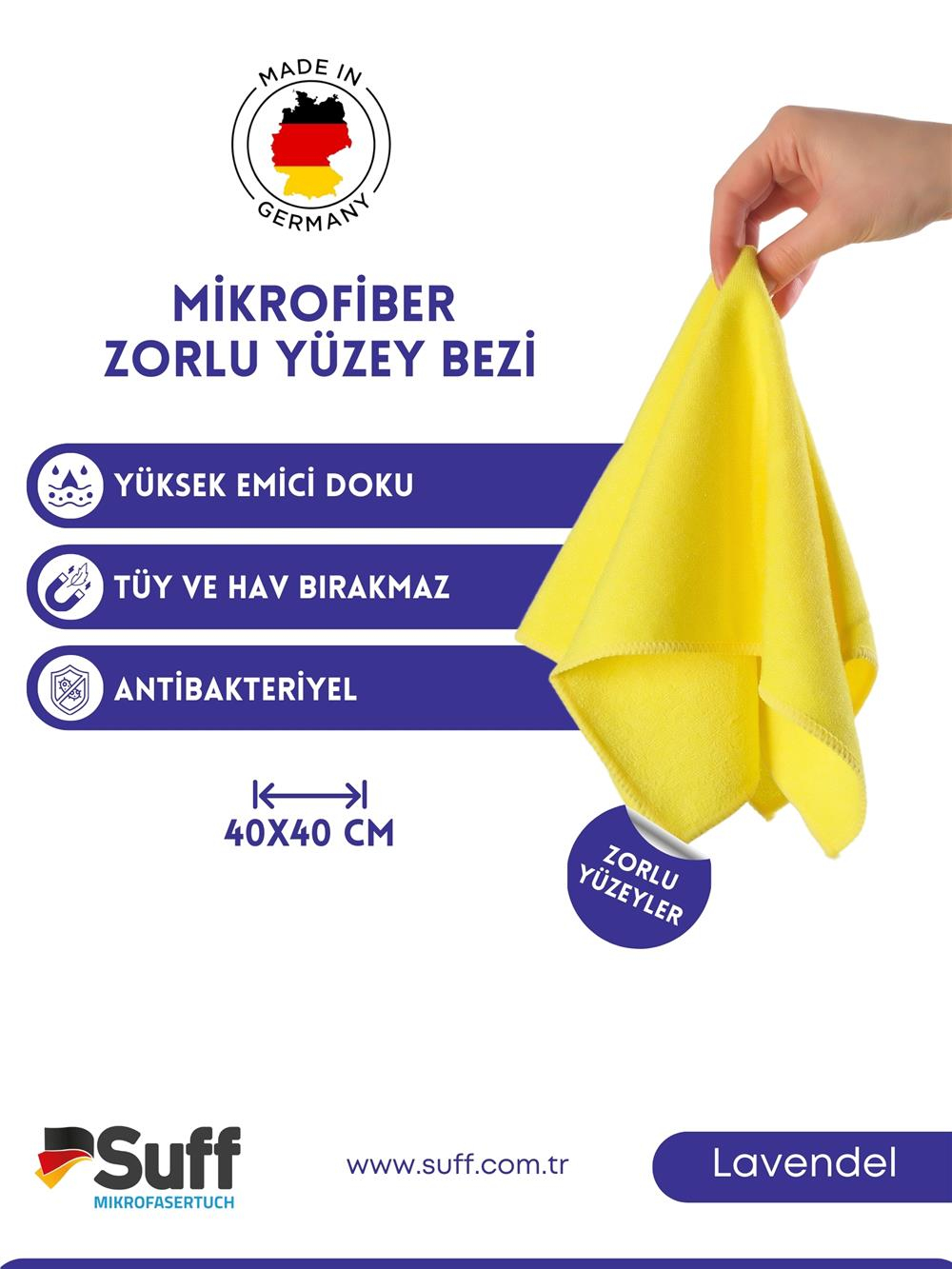 Lavendel Zorlu Yüzey Bezi 40x40