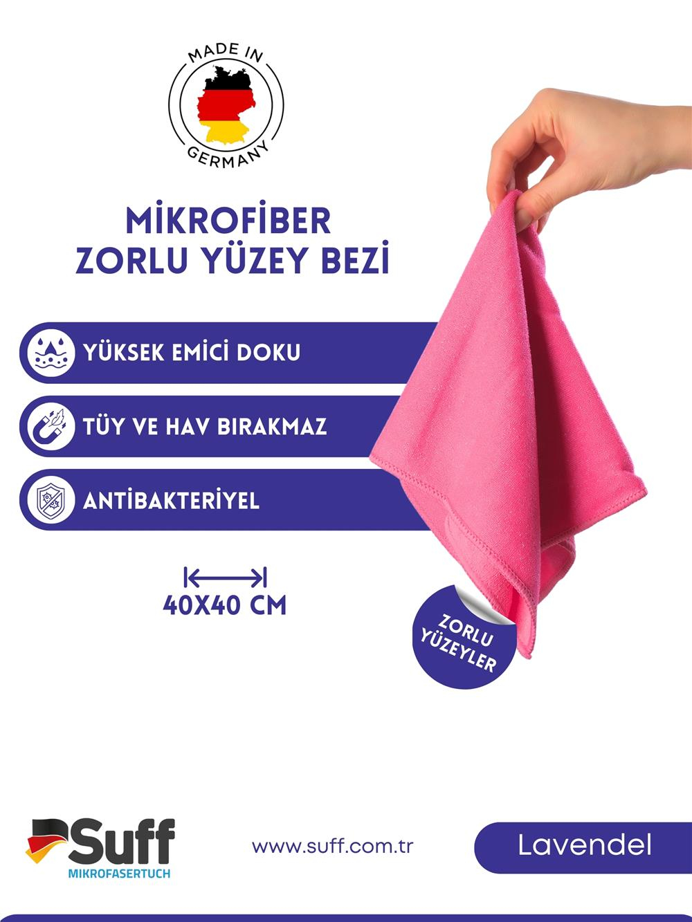 Lavendel Zorlu Yüzey Bezi 40x40