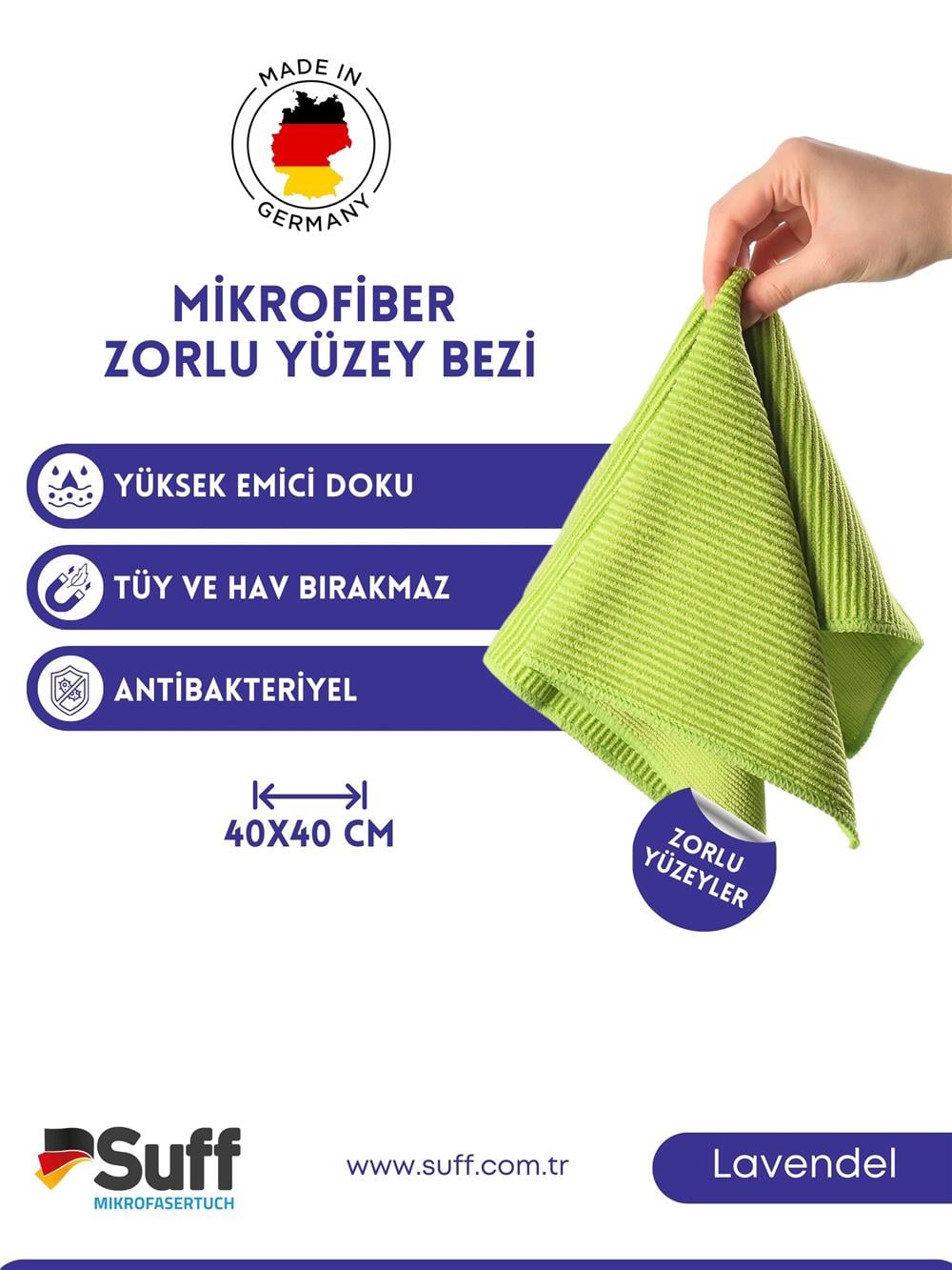 Lavendel Zorlu Yüzey Bezi 40x40