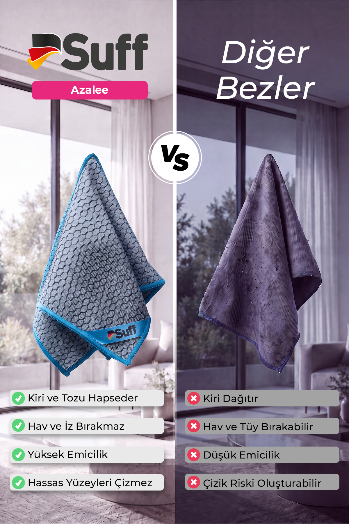 Suff Azalee Cam Yüzey Bezi     40x40 
