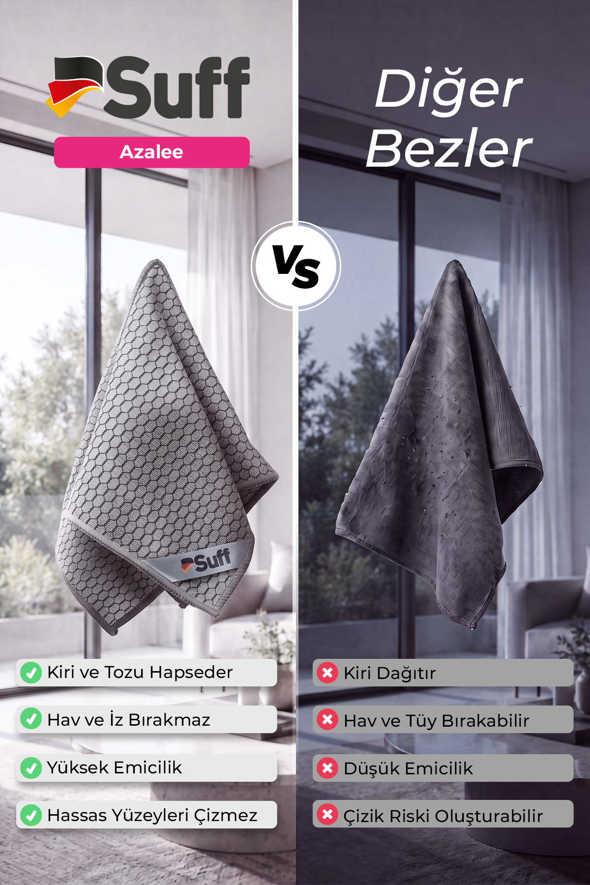 Suff Azalee Cam Yüzey Bezi     40x40 