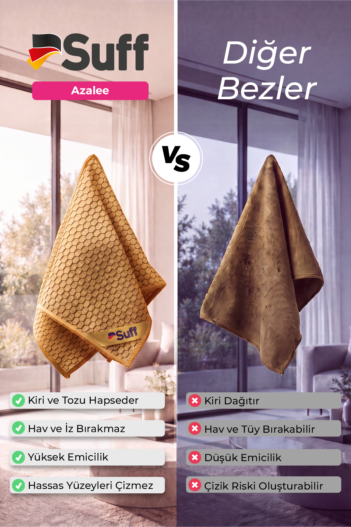 Suff Azalee Cam Yüzey Bezi     40x40 