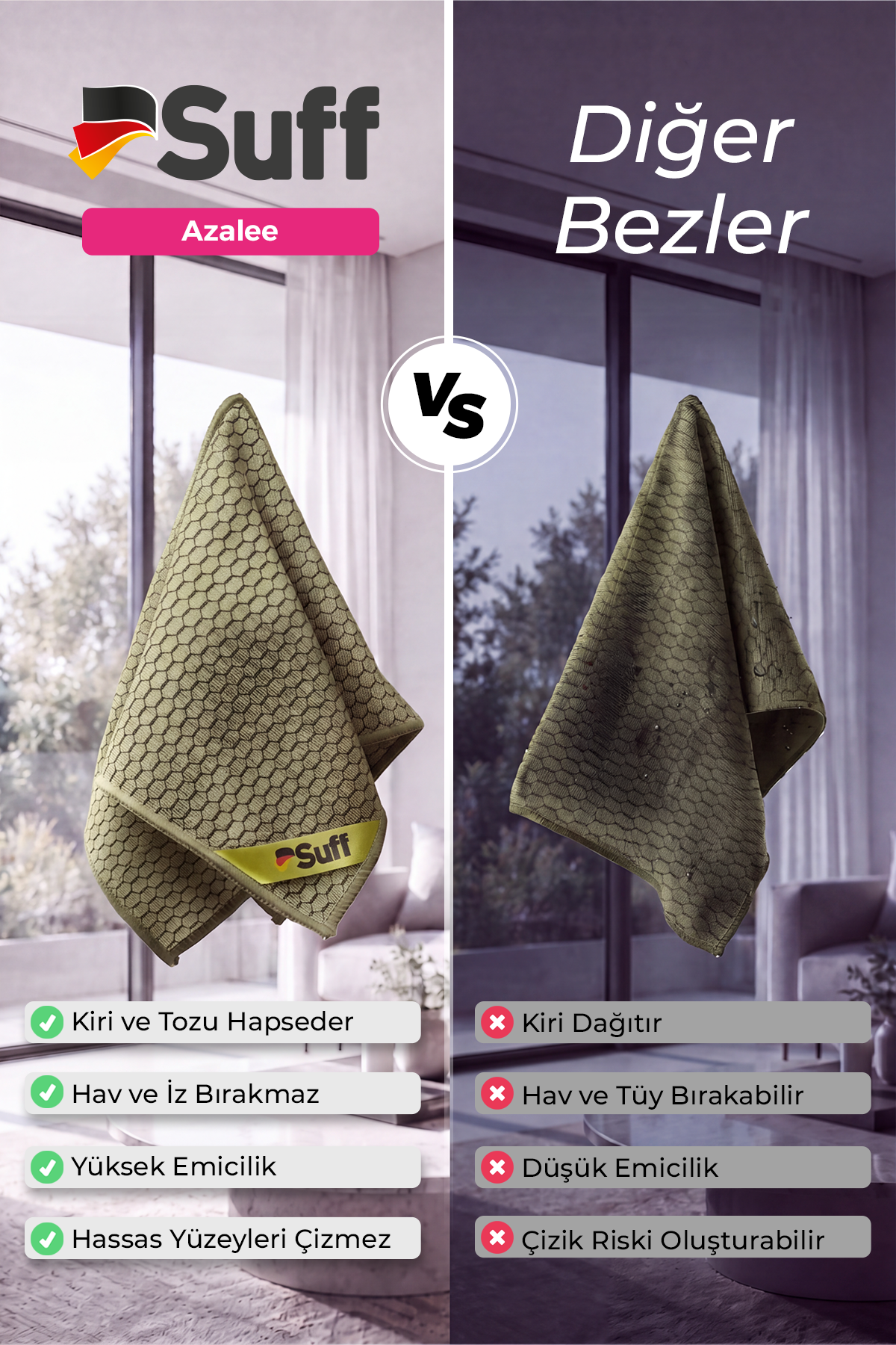 Suff Azalee Cam Yüzey Bezi     40x40 