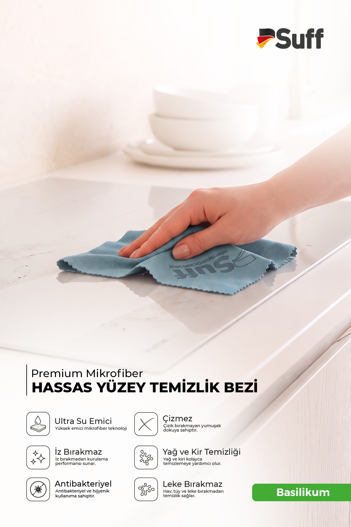 Suff Basilikum Hassas Yüzey Bezi     70x50 