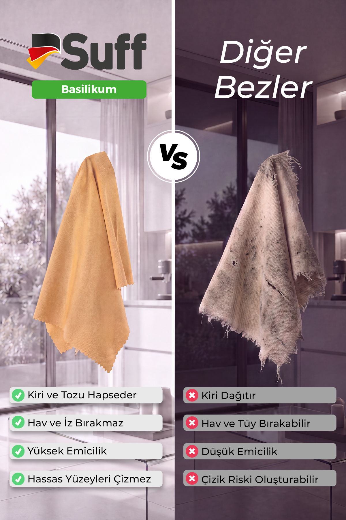 Suff Basilikum Hassas Yüzey Bezi     70x50 