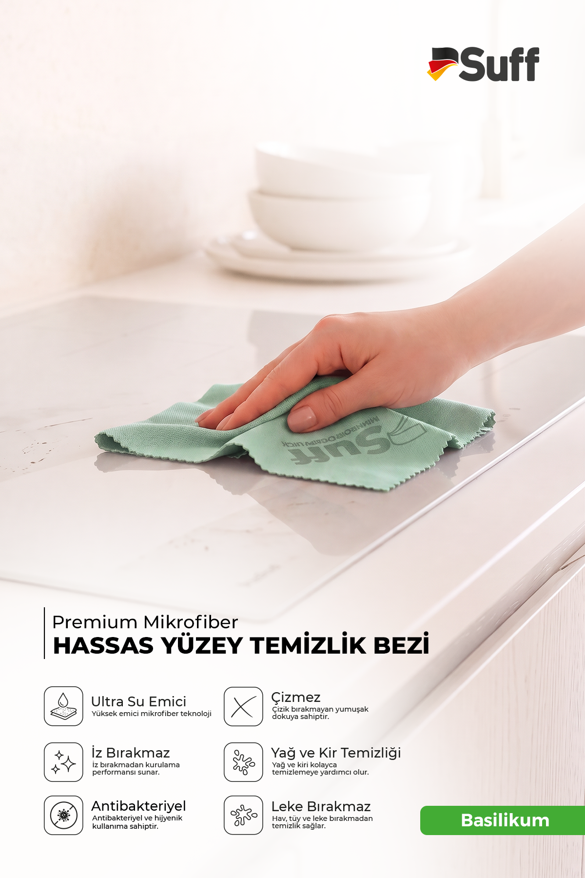 Suff Basilikum Hassas Yüzey Bezi     70x50 