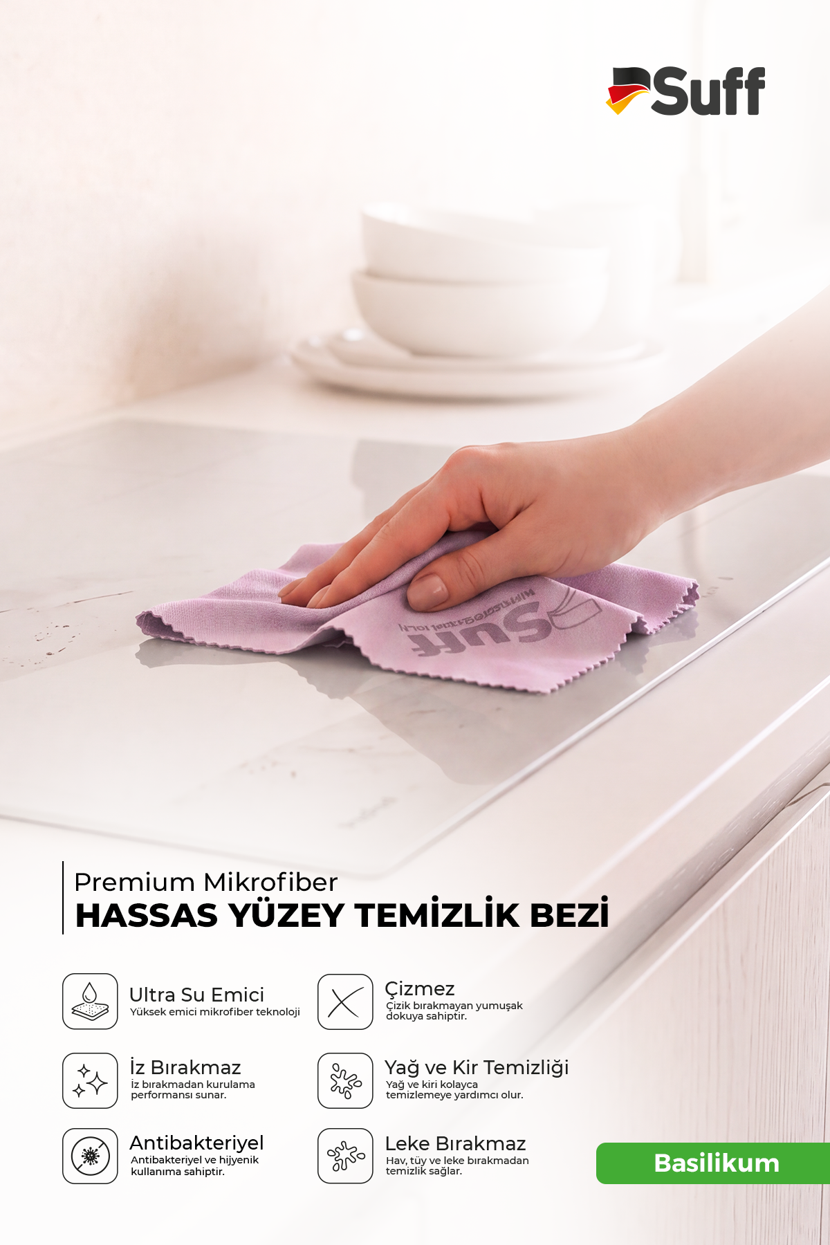Suff Basilikum Hassas Yüzey Bezi     70x50 