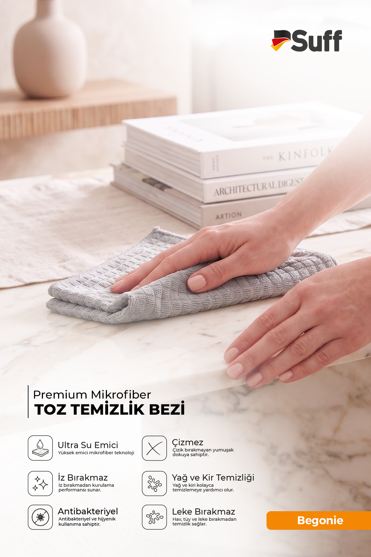 Suff Begonie Yüzey Temizlik Bezi     70x50 