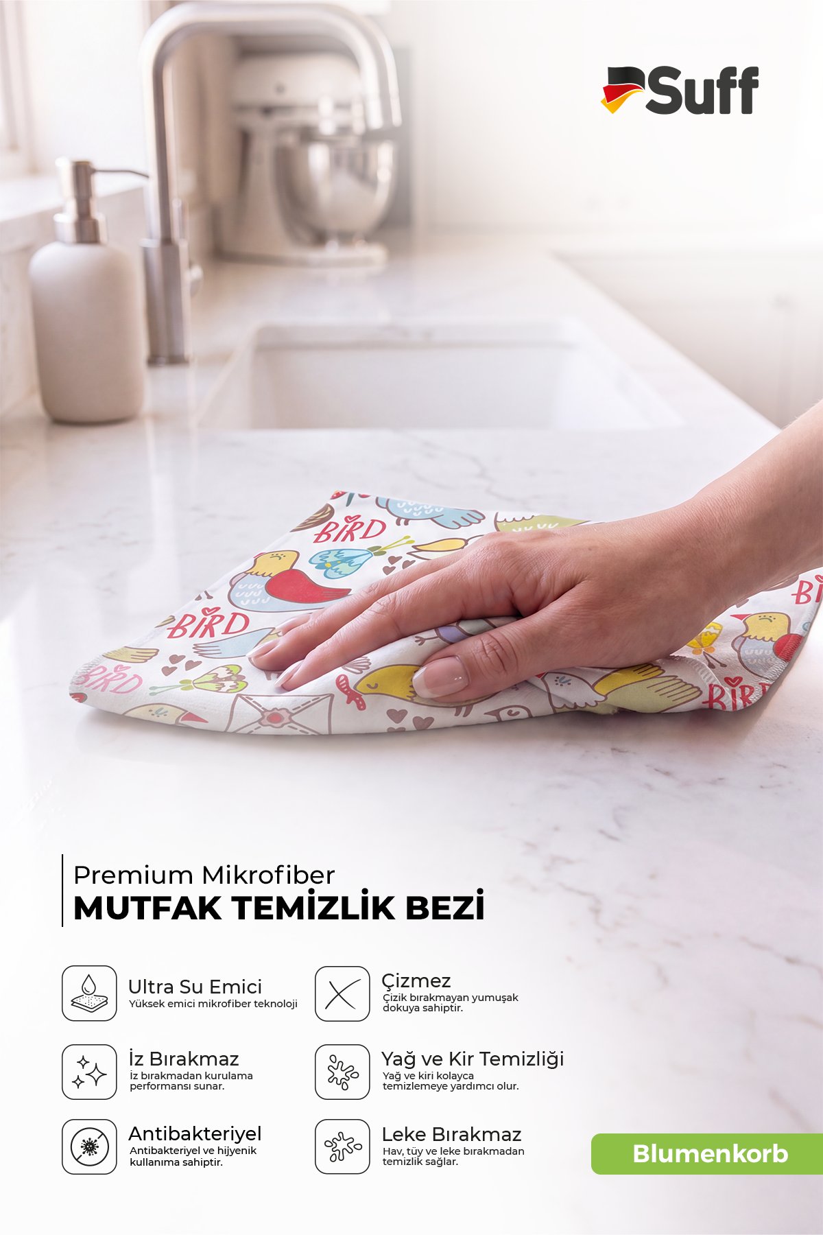 Suff Blumenkorb Mutfak Bezi  40x40 