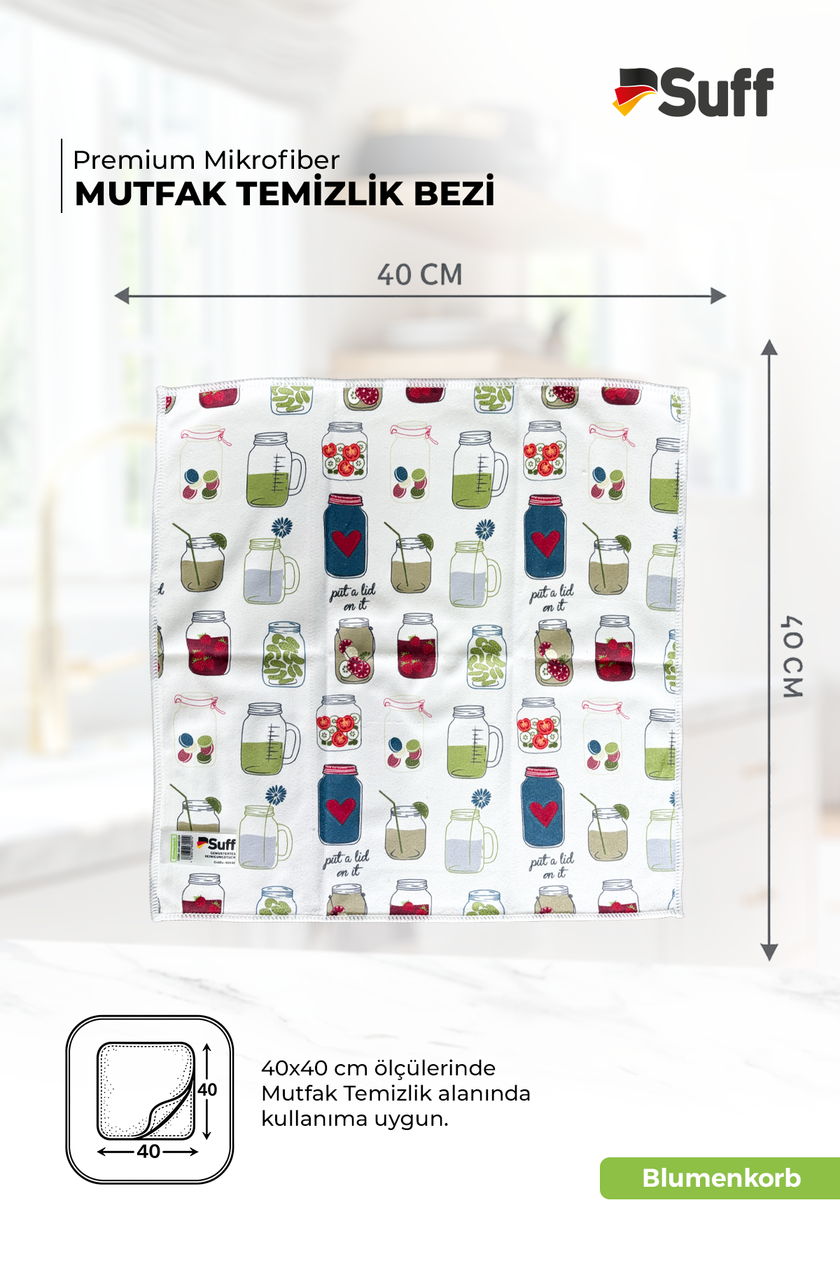 Suff Blumenkorb Mutfak Bezi  40x40 