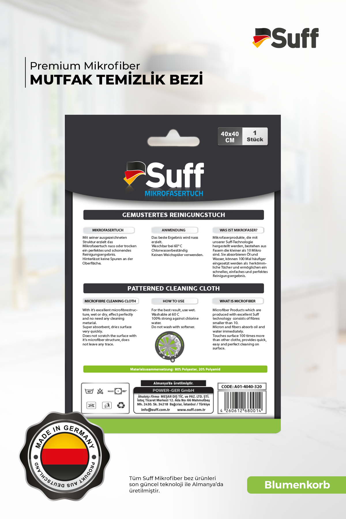 Suff Blumenkorb Mutfak Bezi  40x40 