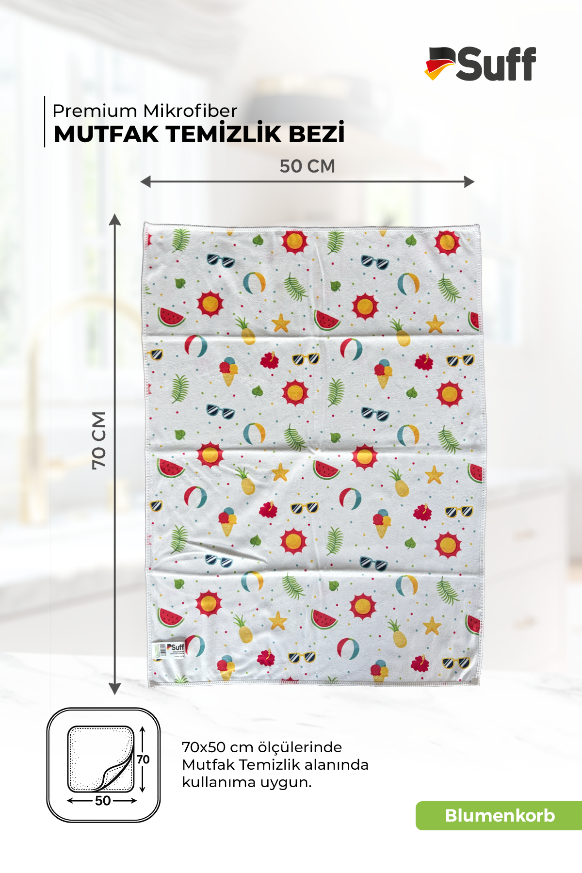 Suff Blumenkorb Mutfak Bezi  70x50 