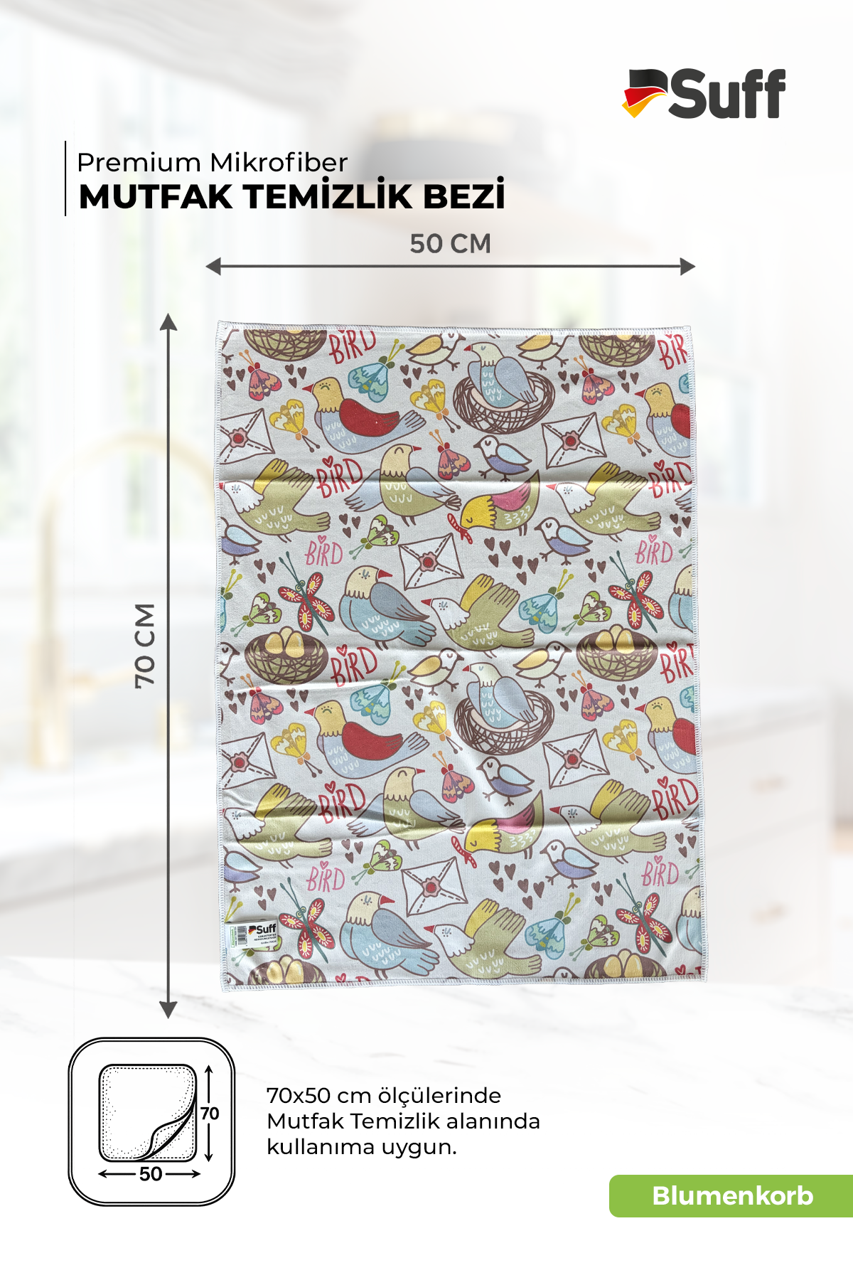 Suff Blumenkorb Mutfak Bezi  70x50 