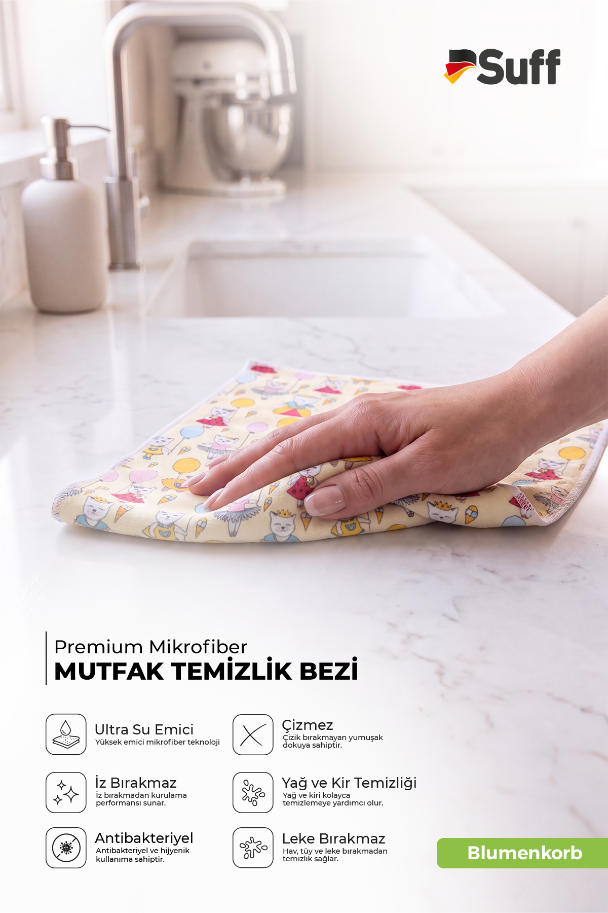 Suff Blumenkorb Mutfak Bezi  70x50 
