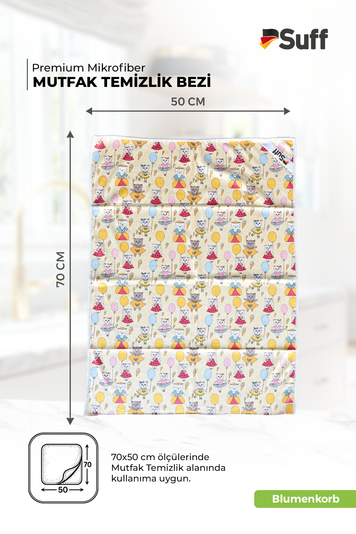 Suff Blumenkorb Mutfak Bezi  70x50 