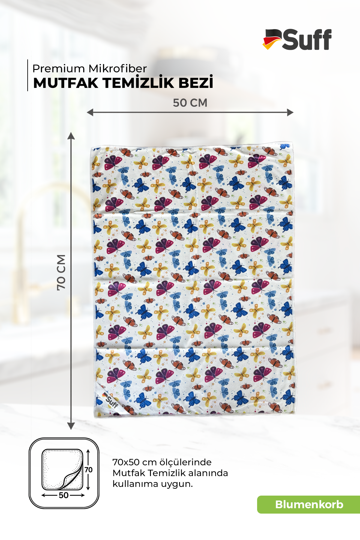 Suff Blumenkorb Mutfak Bezi  70x50 