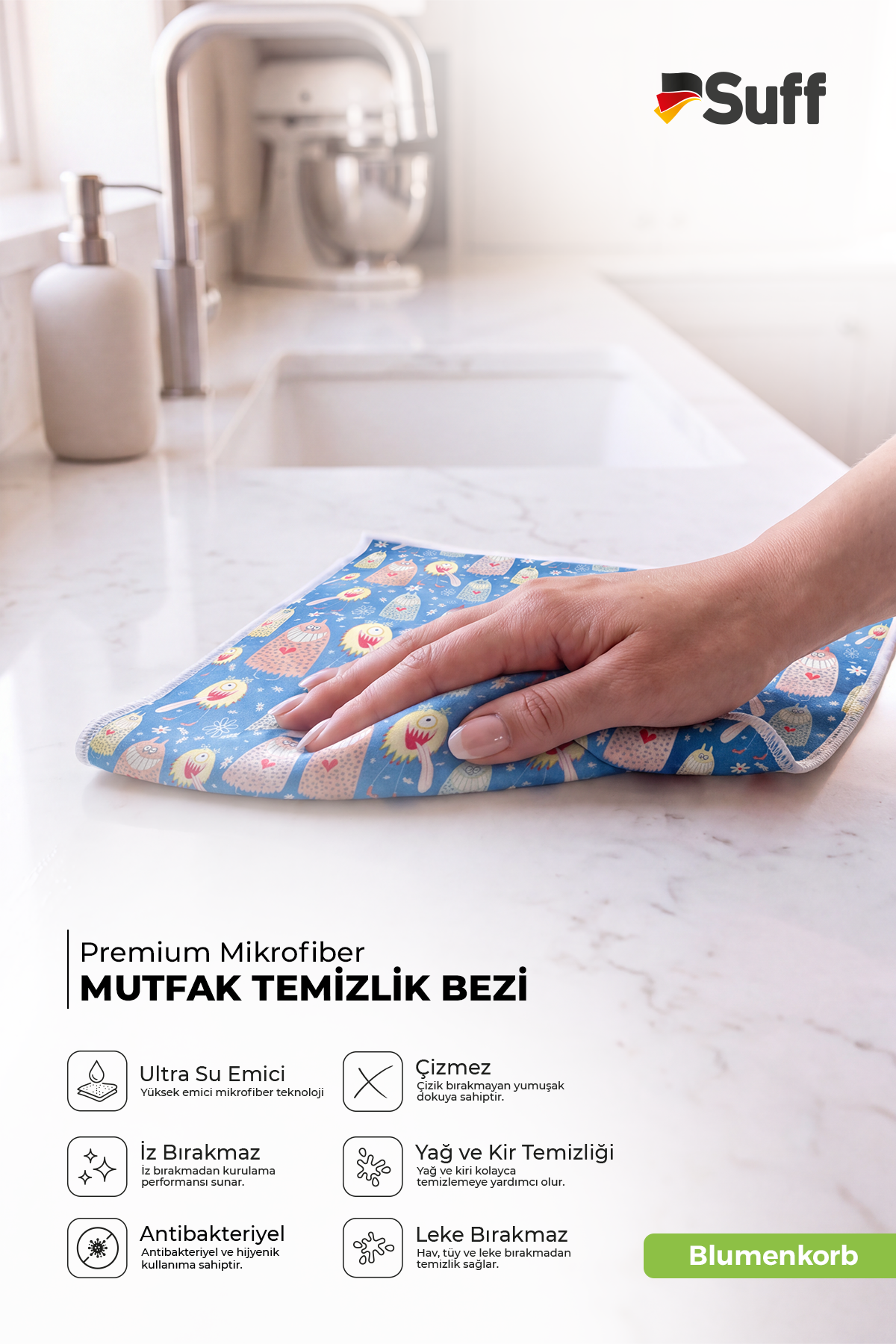 Suff Blumenkorb Mutfak Bezi  70x50 