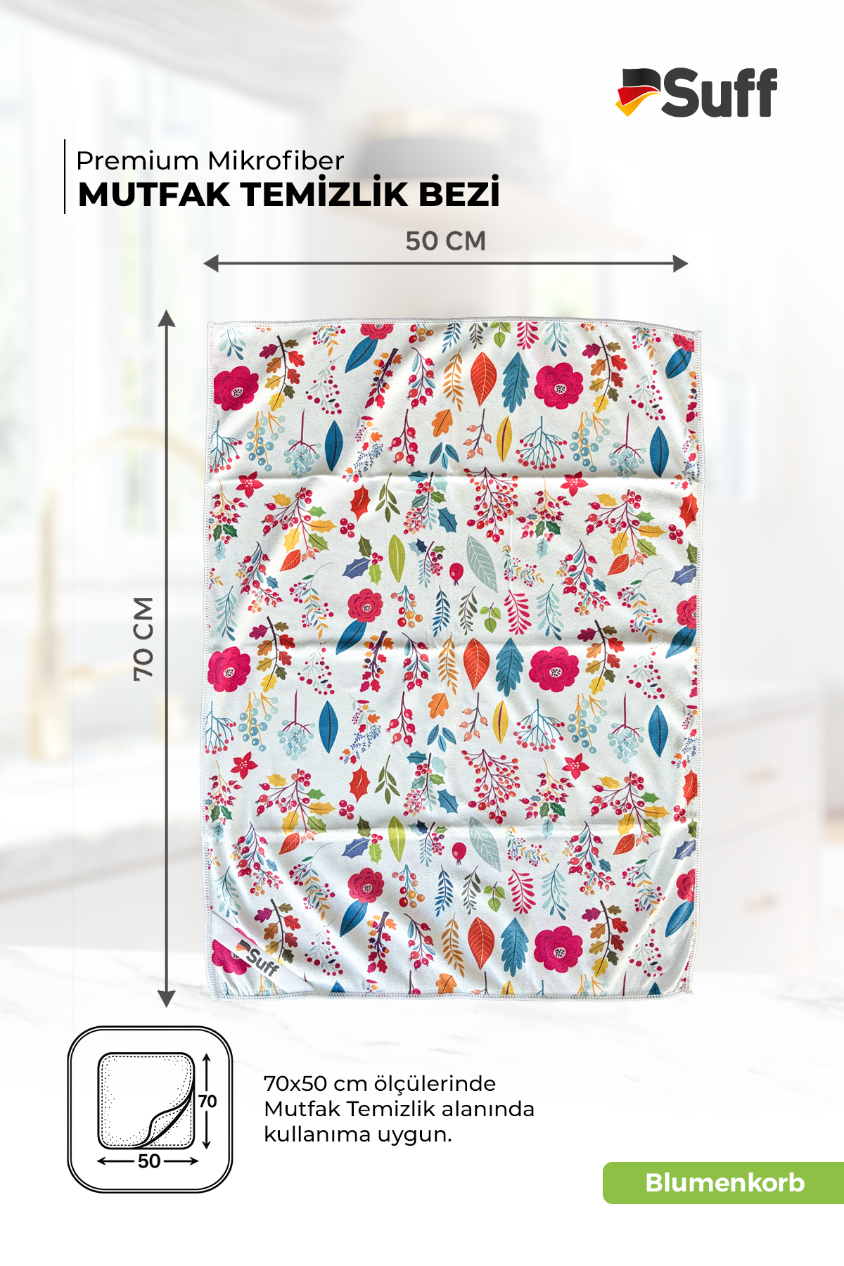 Suff Blumenkorb Mutfak Bezi  70x50 