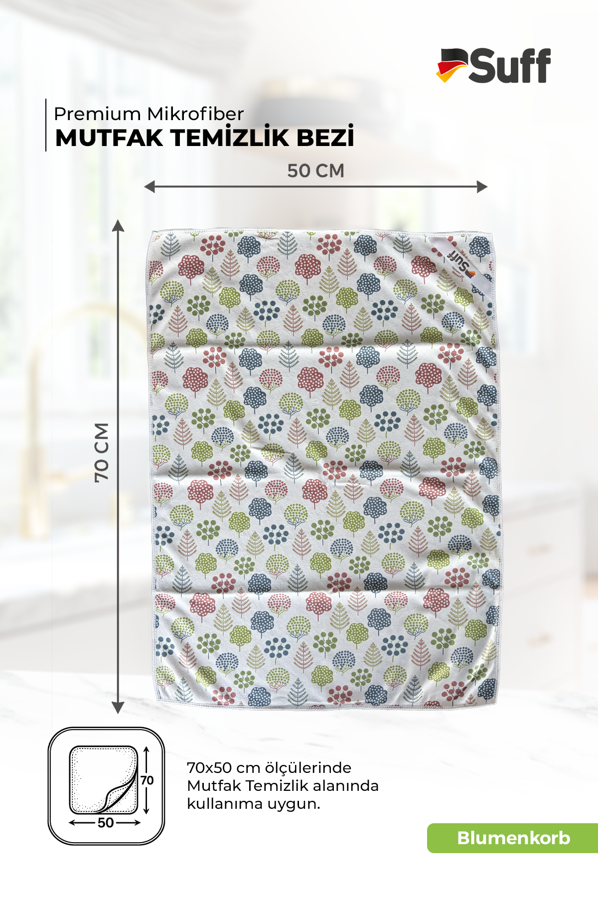 Suff Blumenkorb Mutfak Bezi  70x50 