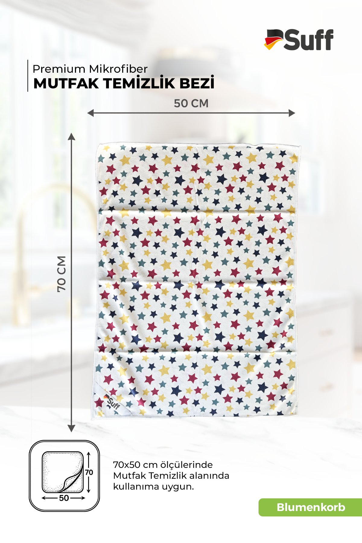 Suff Blumenkorb Mutfak Bezi  70x50 