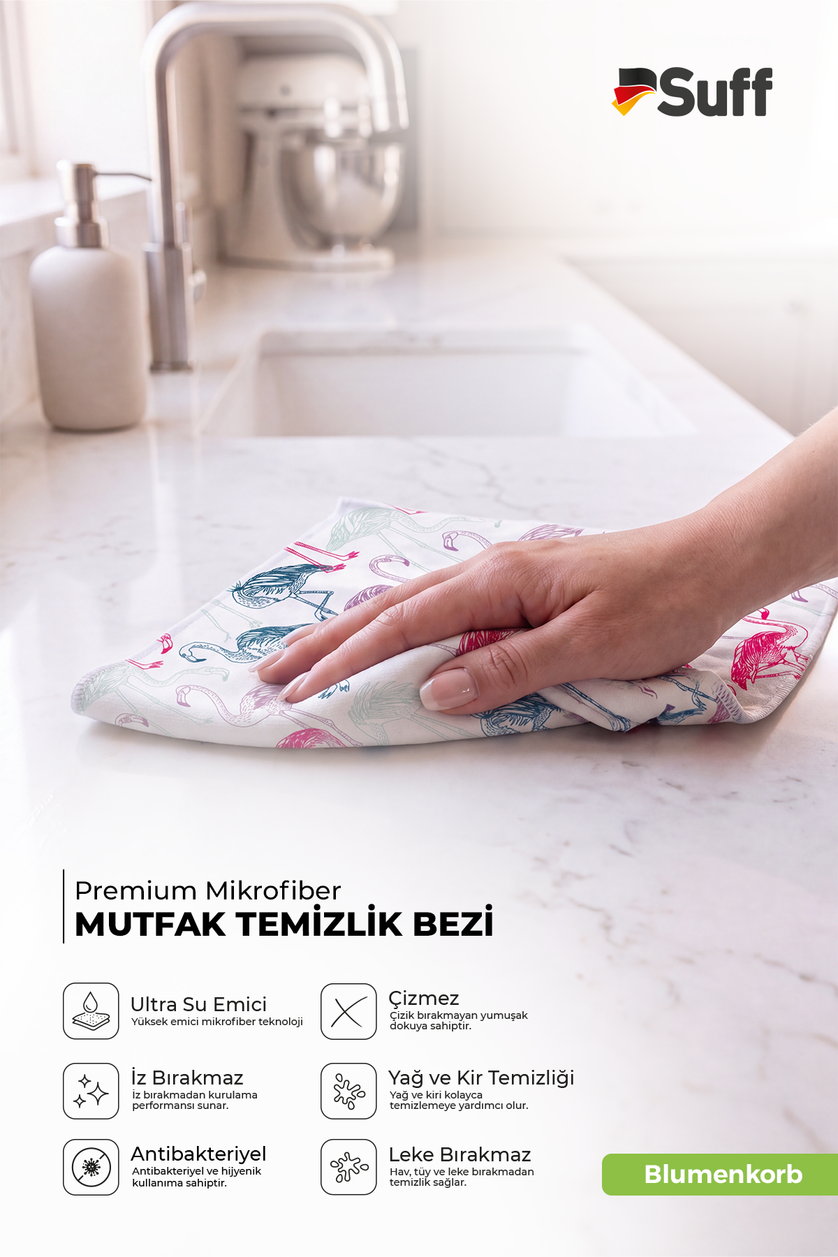 Suff Blumenkorb Mutfak Bezi  70x50 