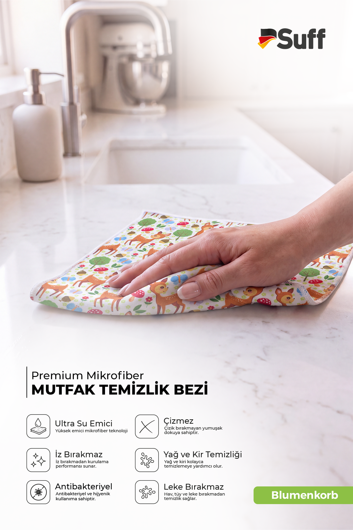 Suff Blumenkorb Mutfak Bezi  70x50 