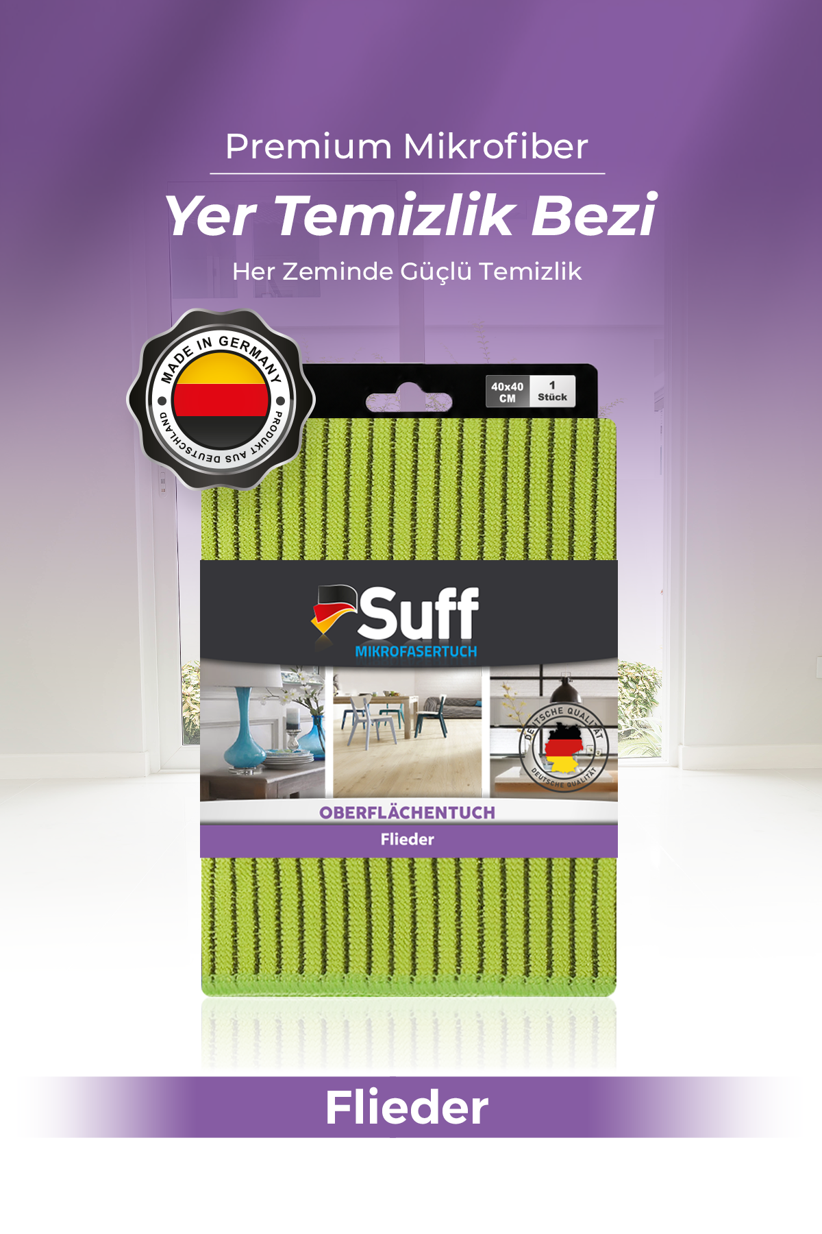 Suff Flider Yer Temzilik Bezi     40x40 