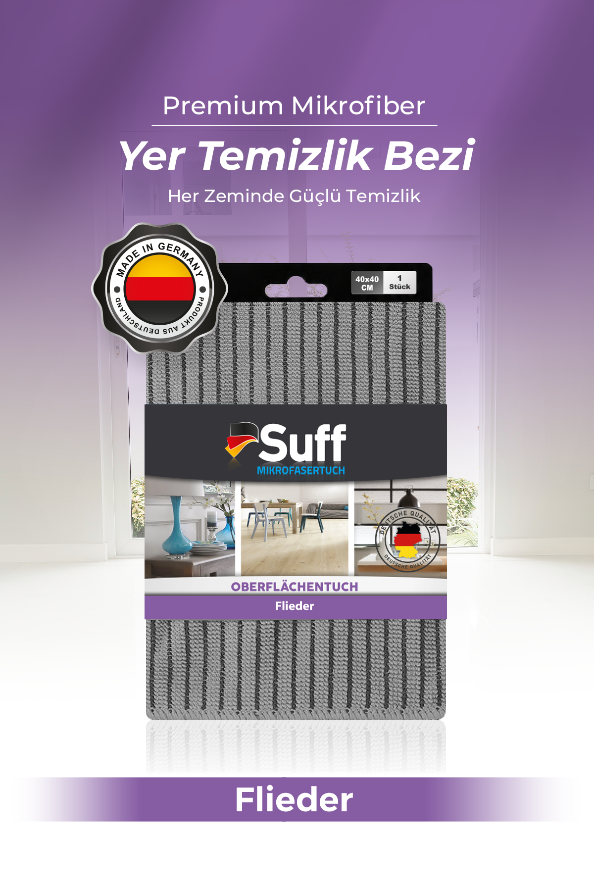 Suff Flider Yer Temzilik Bezi     40x40 