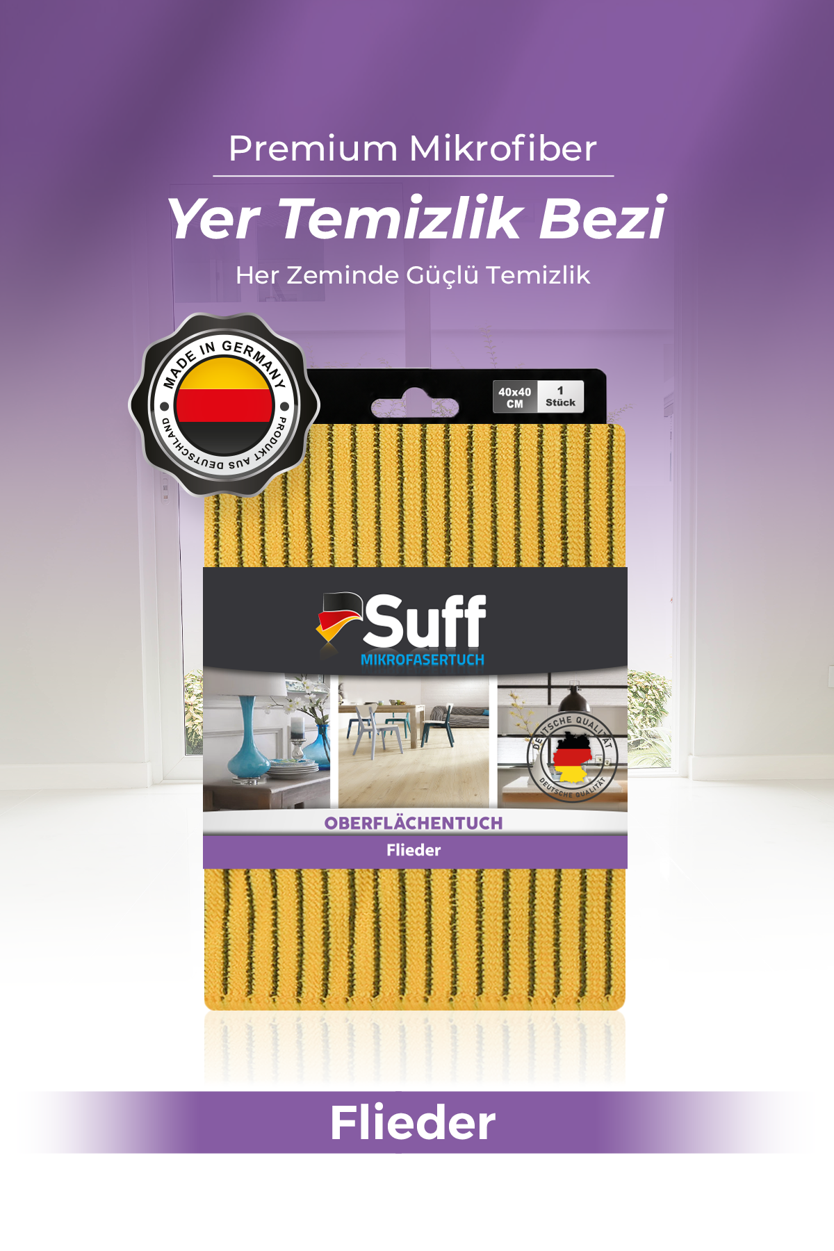 Suff Flider Yer Temzilik Bezi     40x40 