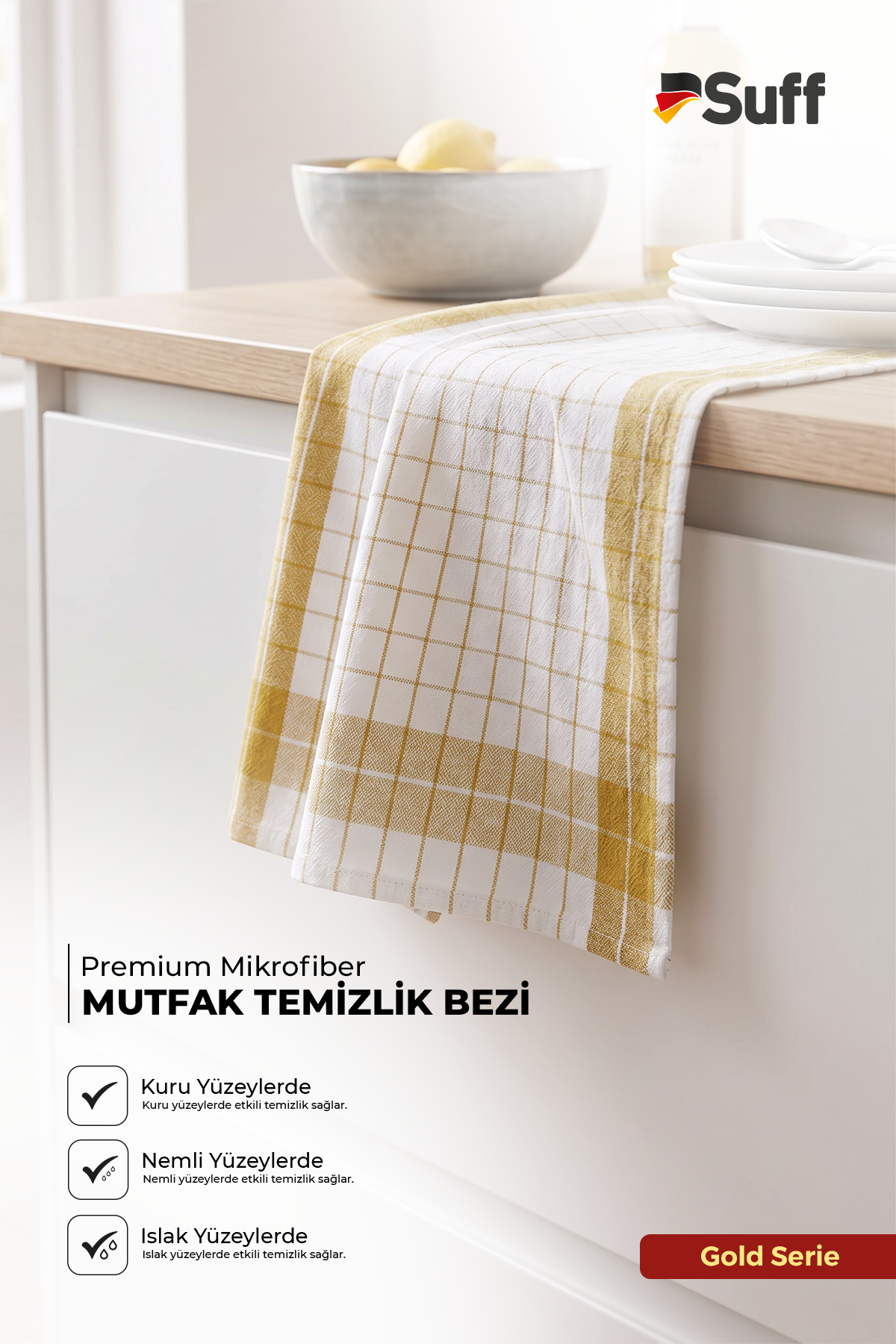 Suff Gold Mikrofiber Mutfak Bezi 60x40 cm