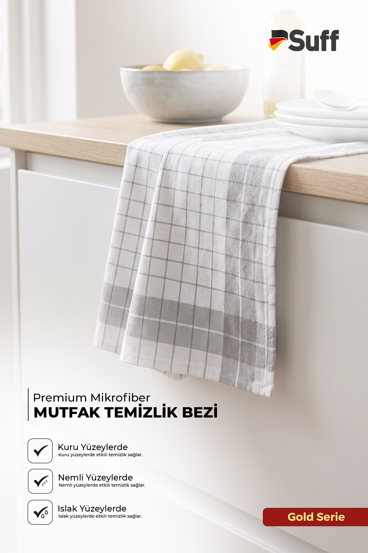 Suff Gold Mikrofiber Mutfak Bezi 60x40 cm