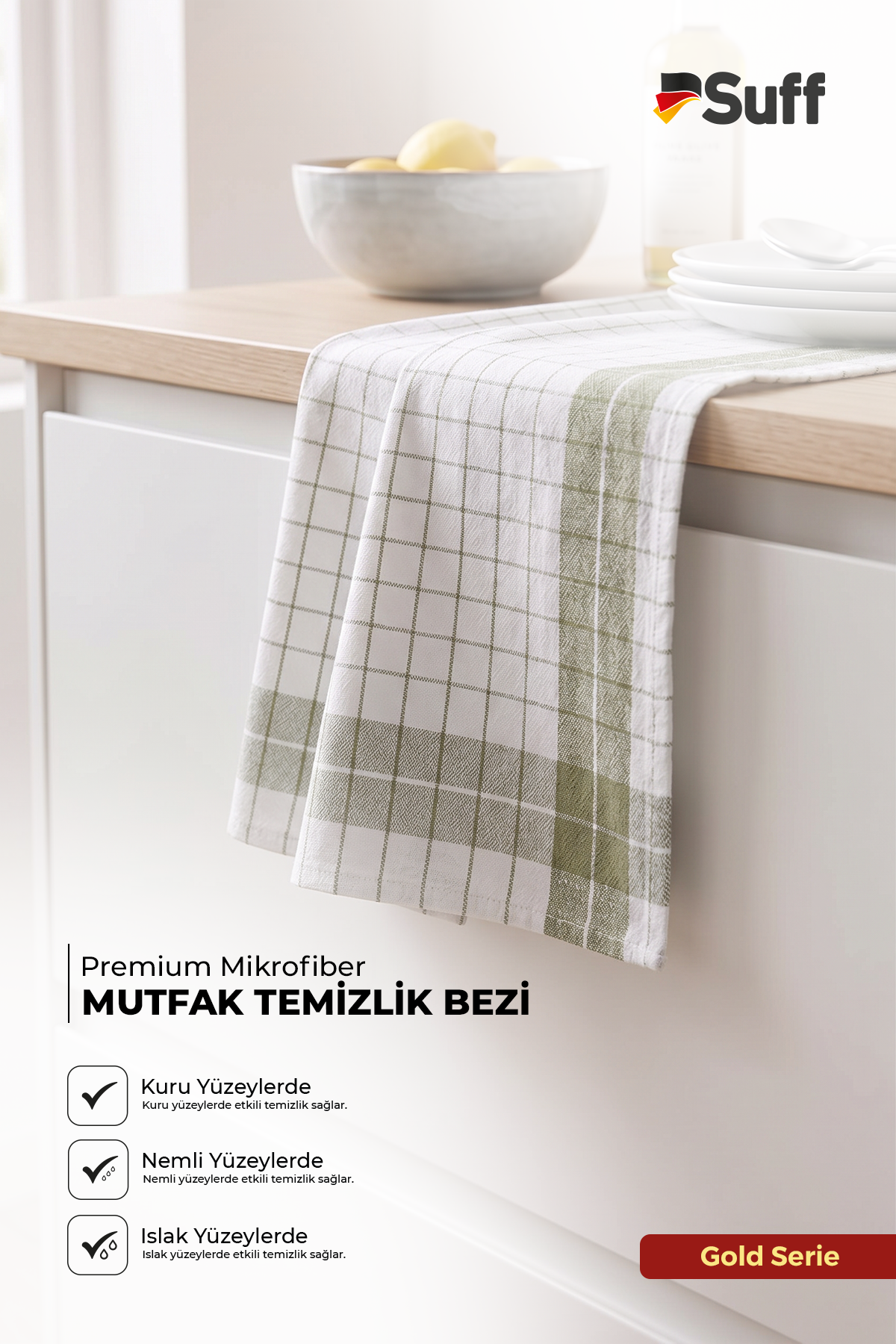 Suff Gold Mikrofiber Mutfak Bezi 60x40 cm