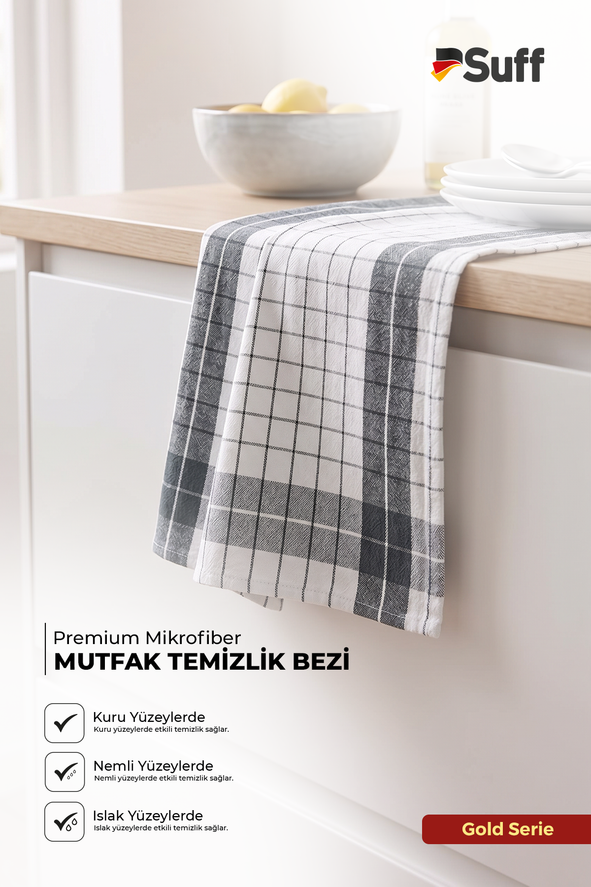Suff Gold Mikrofiber Mutfak Bezi 60x40 cm