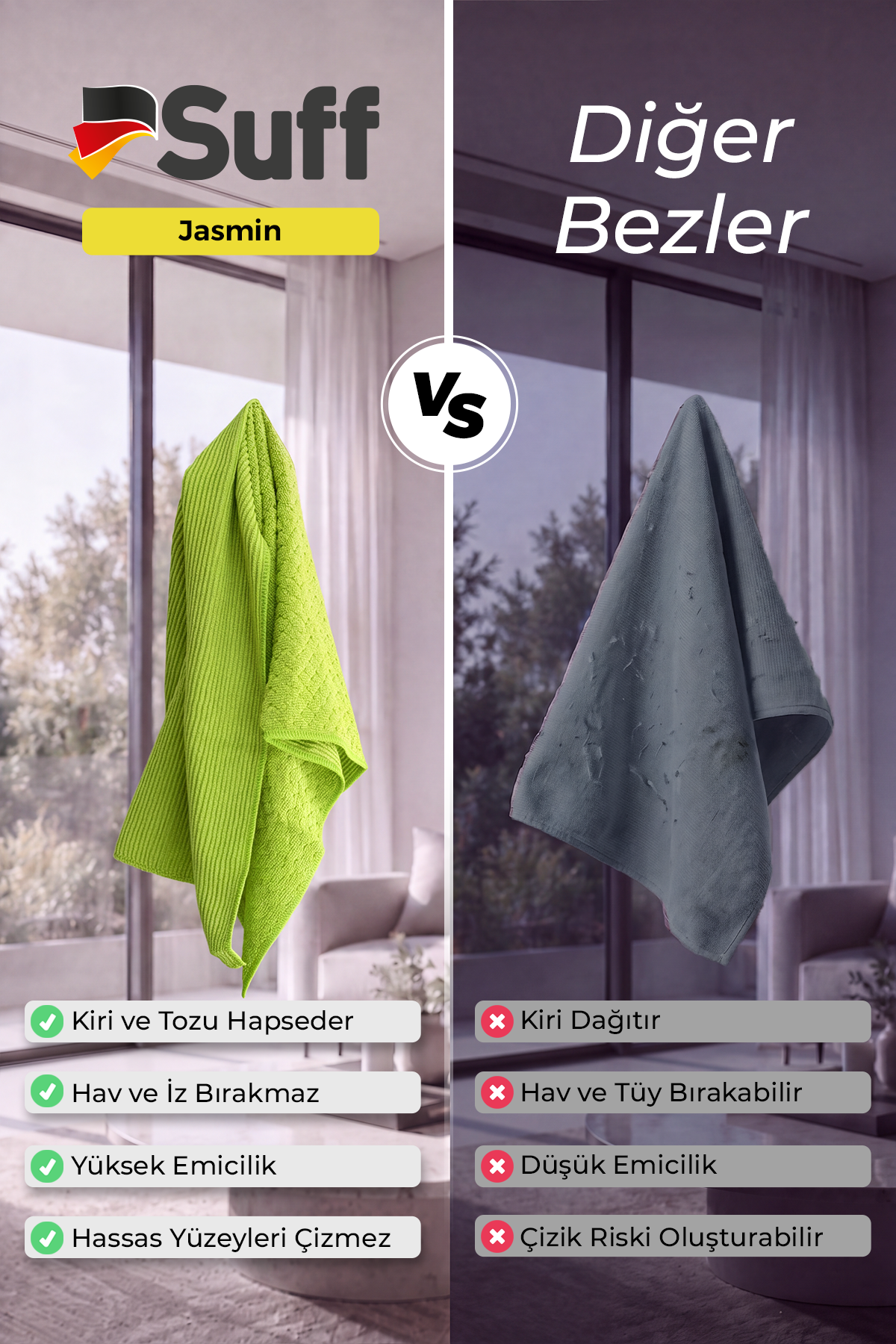 Suff Jasmin Yüzey Temizlik Bezi 70x50 