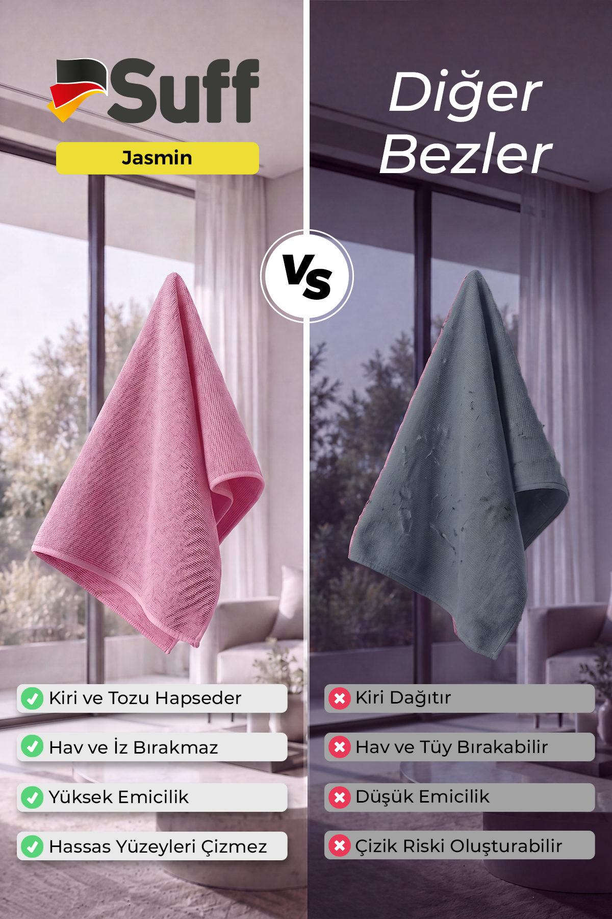 Suff Jasmin Yüzey Temizlik Bezi 70x50 