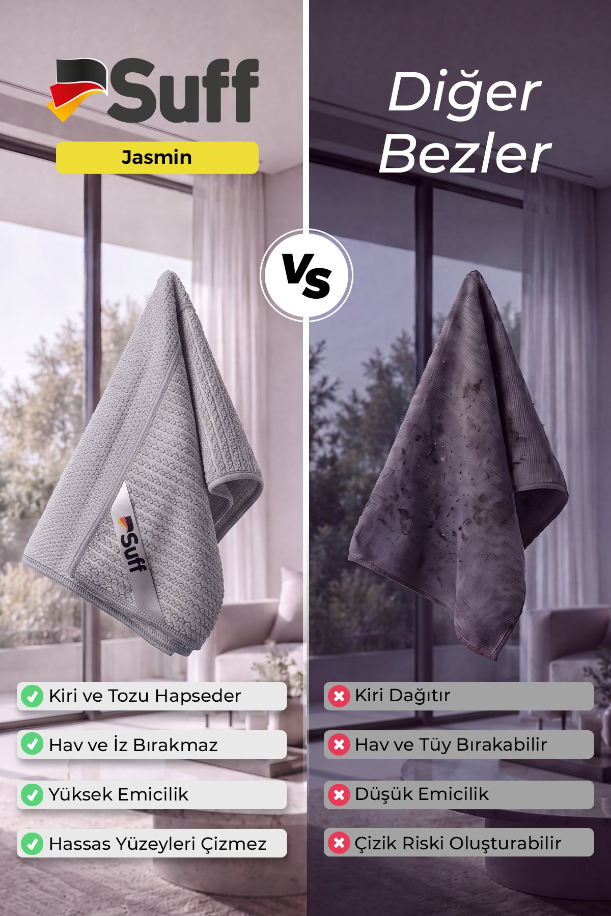 Suff Jasmin Yüzey Temizlik Bezi 70x50 