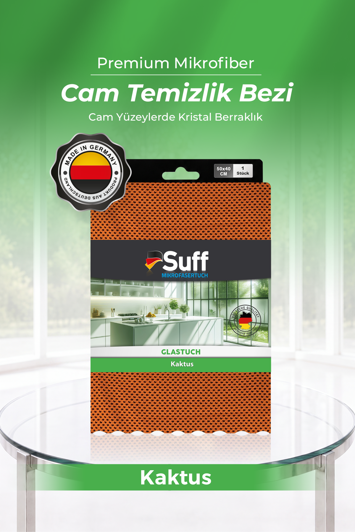 Suff Kaktus Cam Bezi  Lazer Kesim  50x40 