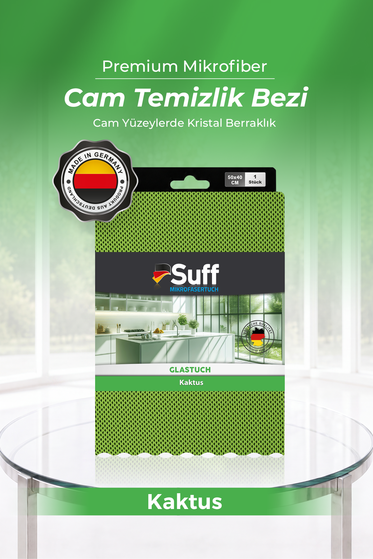 Suff Kaktus Cam Bezi  Lazer Kesim  50x40 