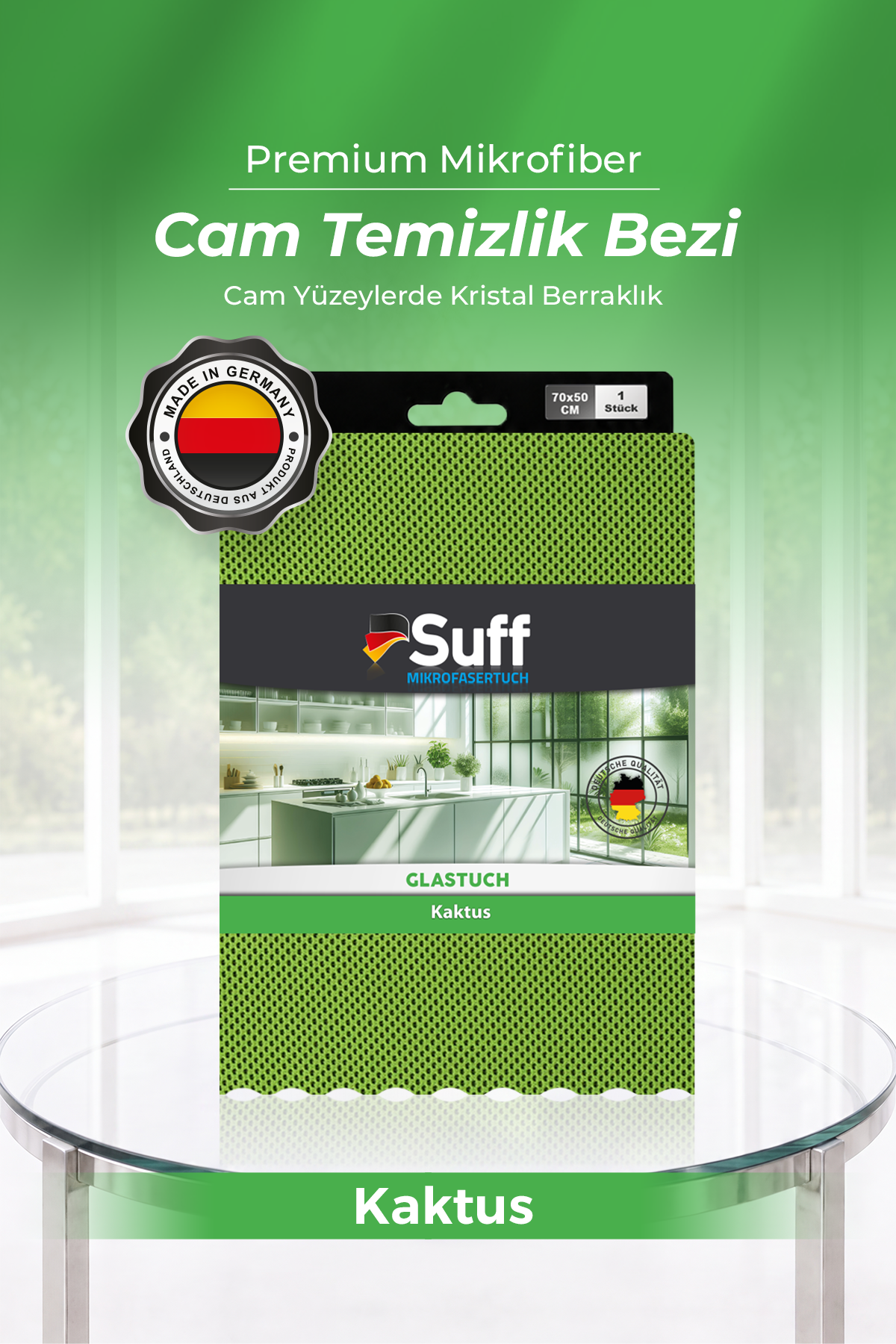 Suff Kaktus Cam Bezi  Lazer Kesim 70x50 