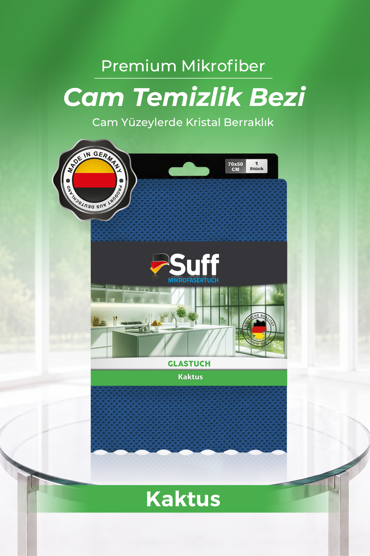 Suff Kaktus Cam Bezi  Lazer Kesim 70x50 
