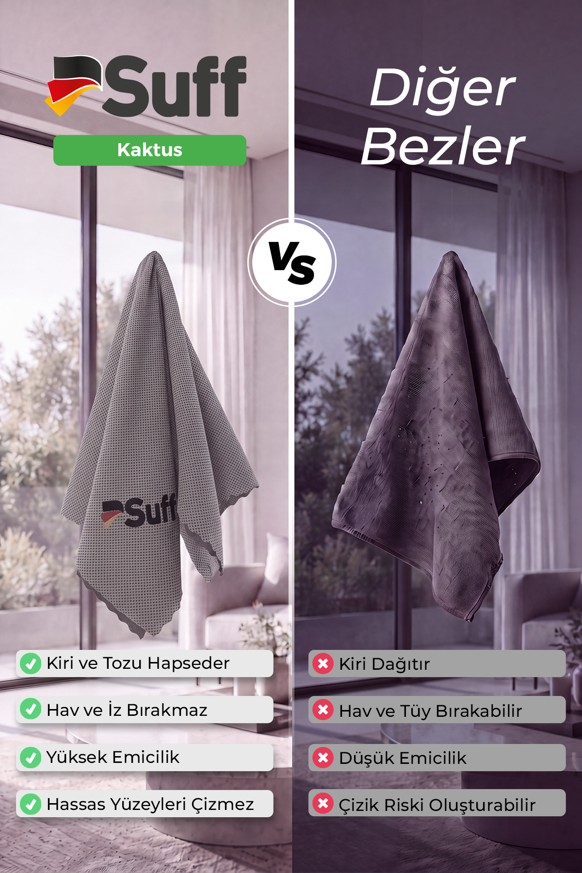 Suff Kaktus Cam Bezi  Lazer Kesim 70x50 