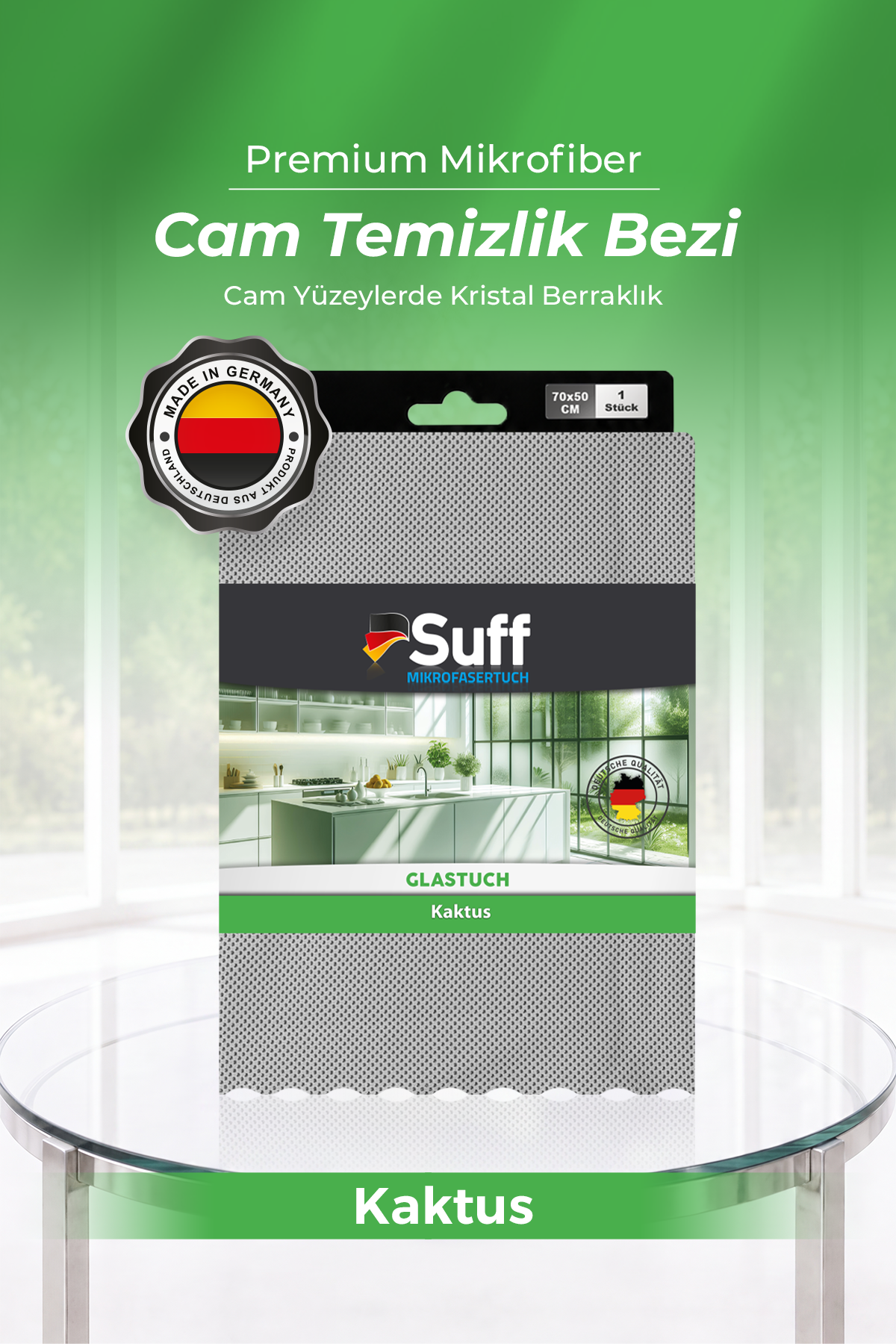 Suff Kaktus Cam Bezi  Lazer Kesim 70x50 