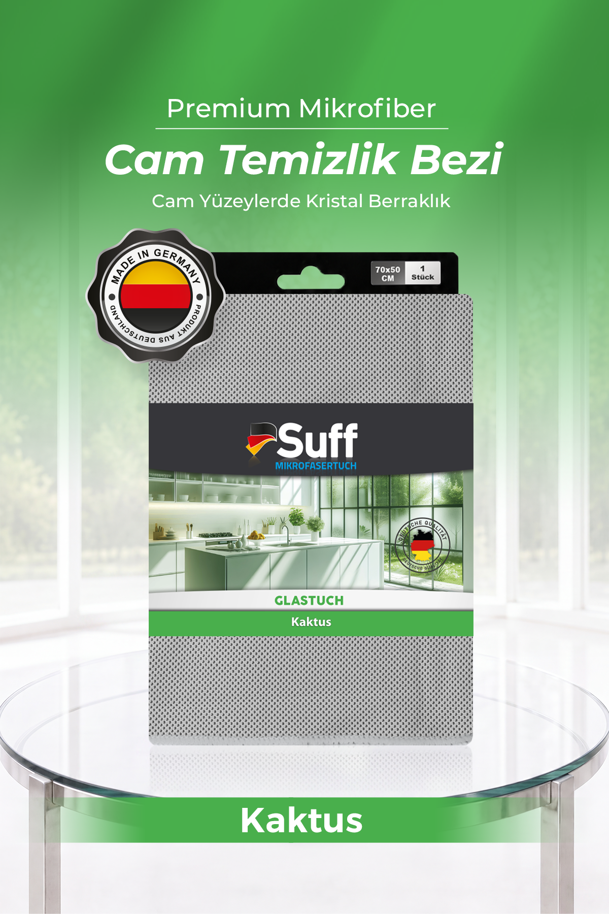 Suff Kaktus Cam Bezi Overlok Kesim 70x50 