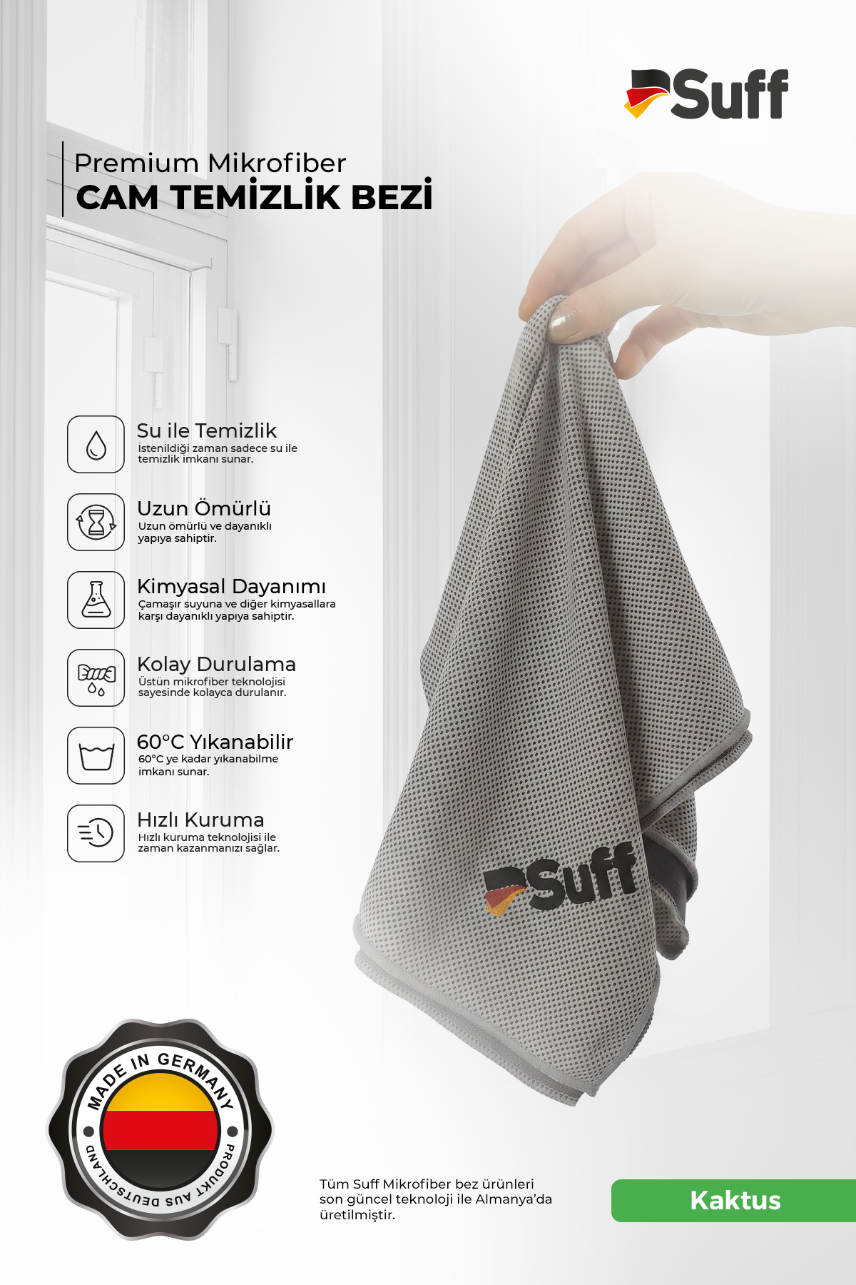 Suff Kaktus Cam Bezi Overlok Kesim 70x50 